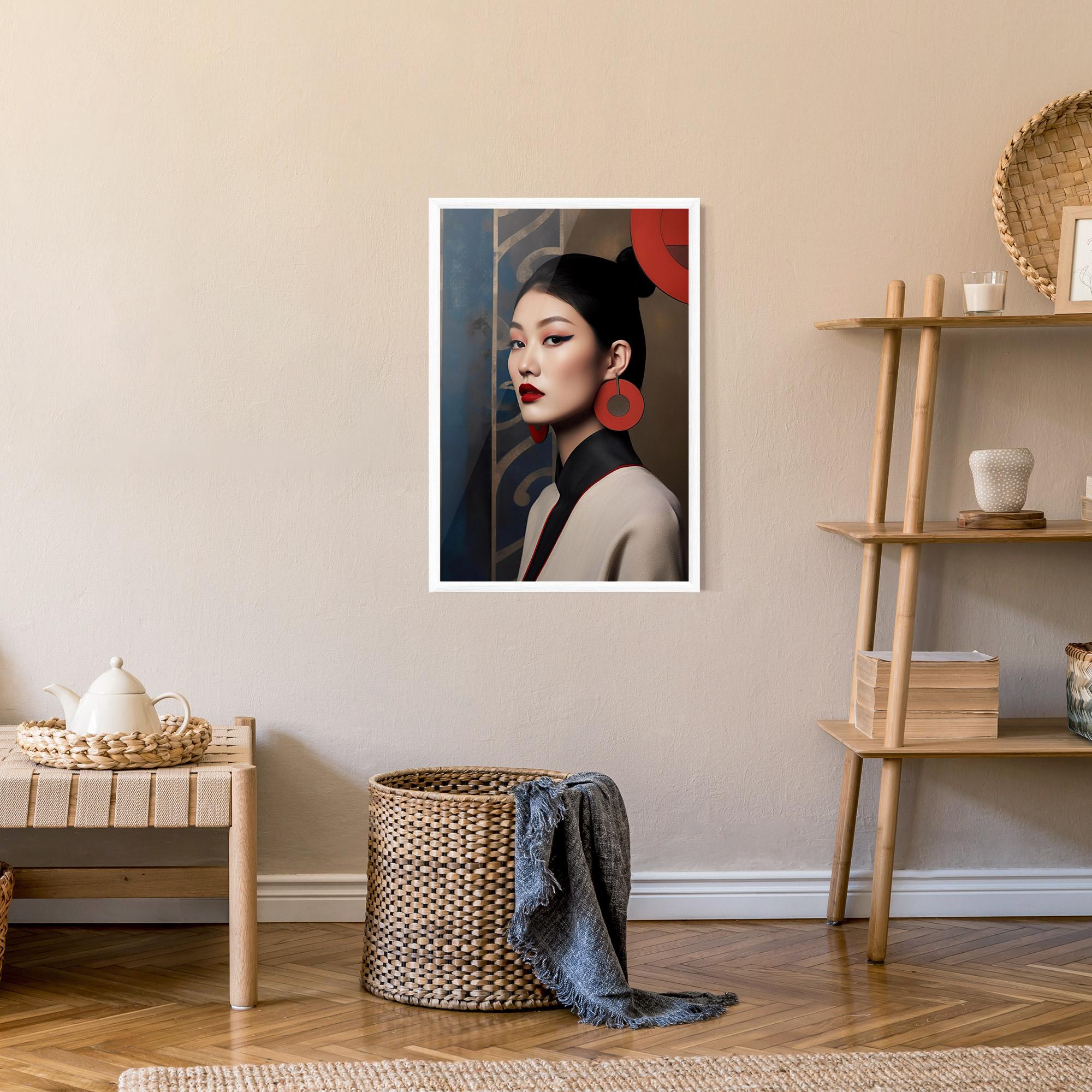 Gerahmte Poster Asian Big Earrings mockup 9