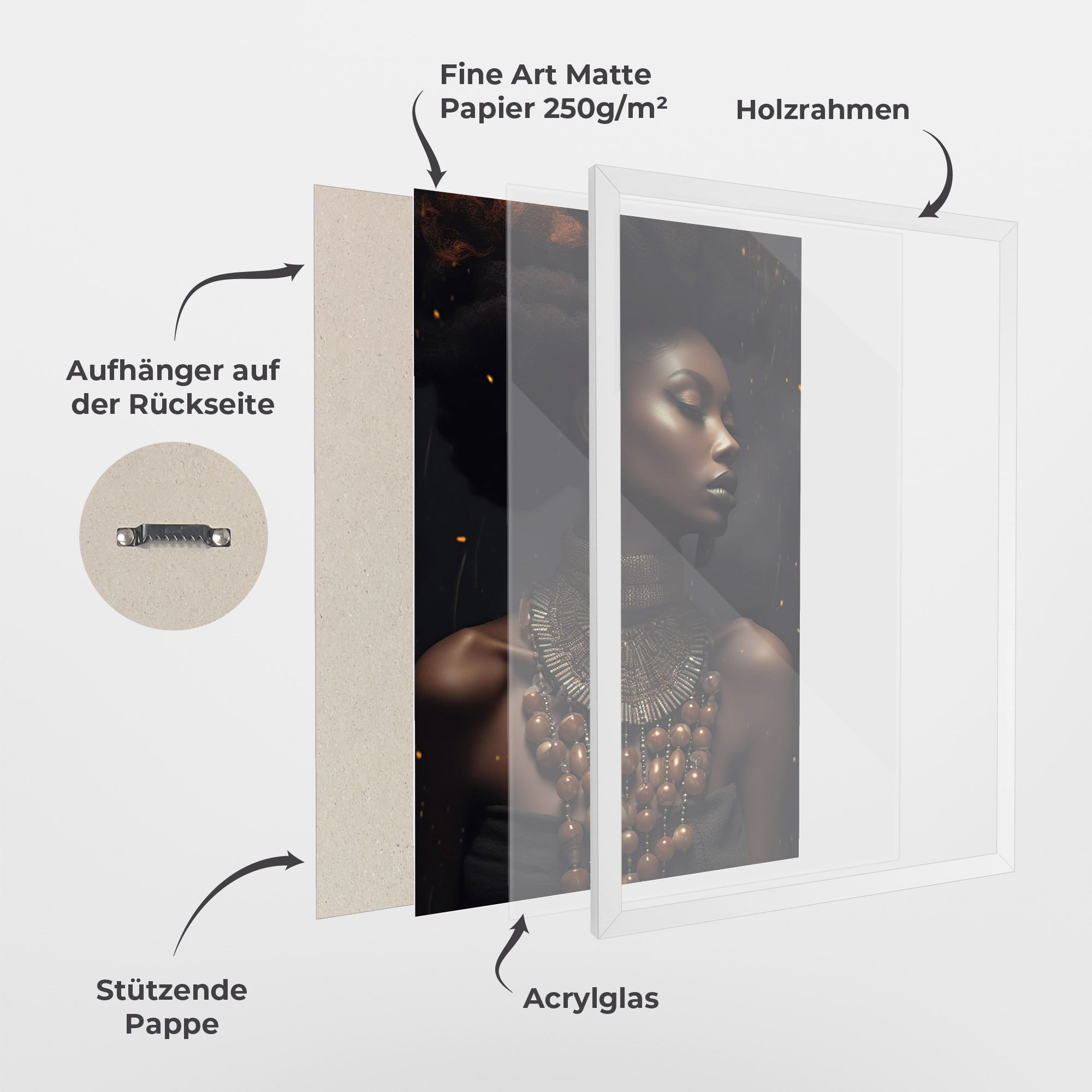 African Orange Necklace mockup 1