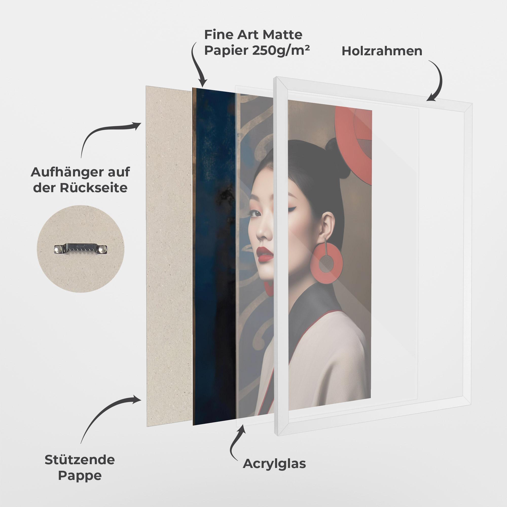 Gerahmte Poster Asian Big Earrings mockup 1