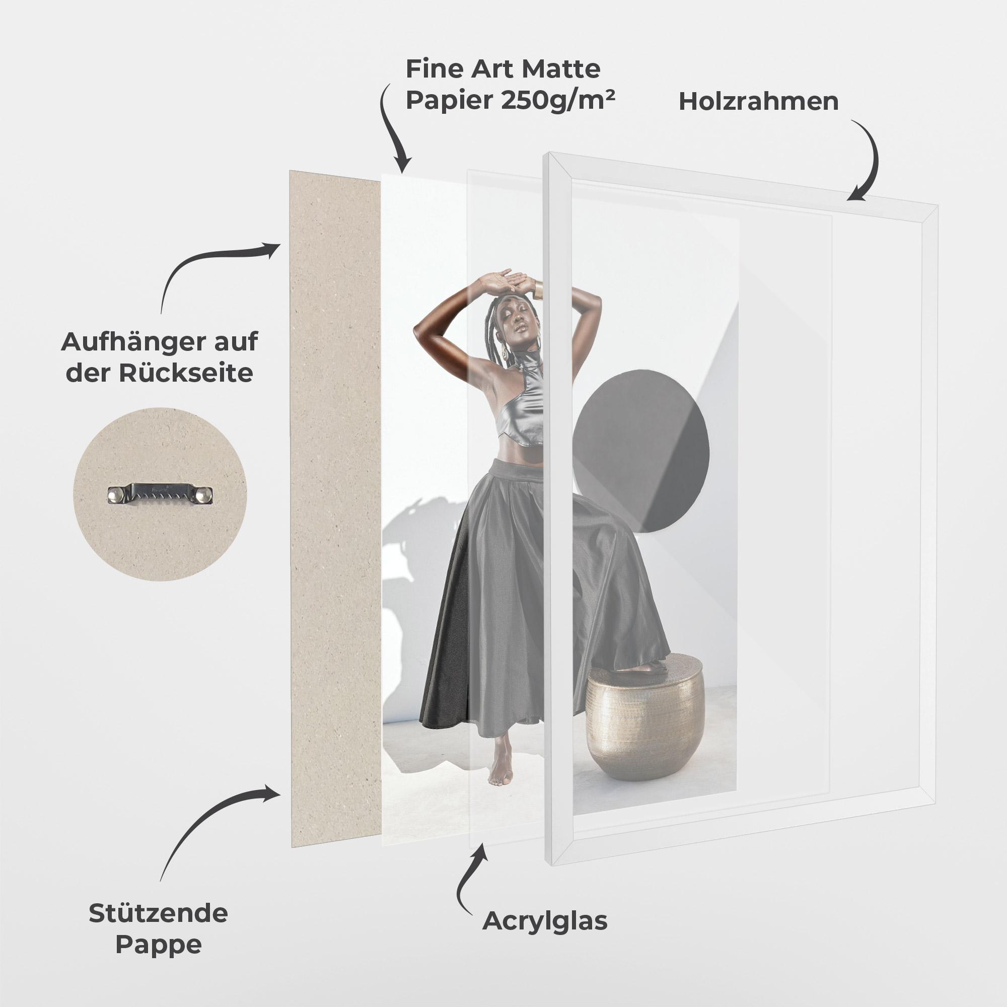 Gerahmte Poster Confidence Queen mockup 1