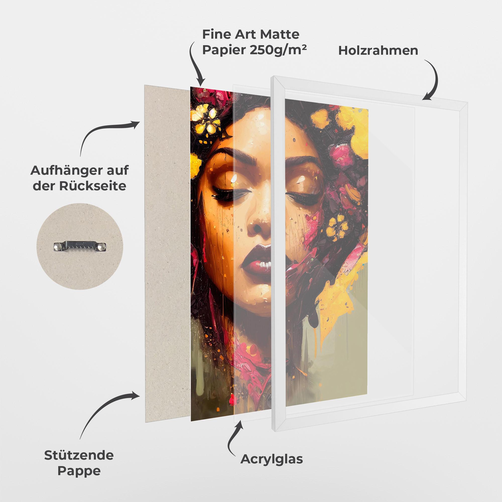 Gerahmte Poster Ebony Woman mockup 1