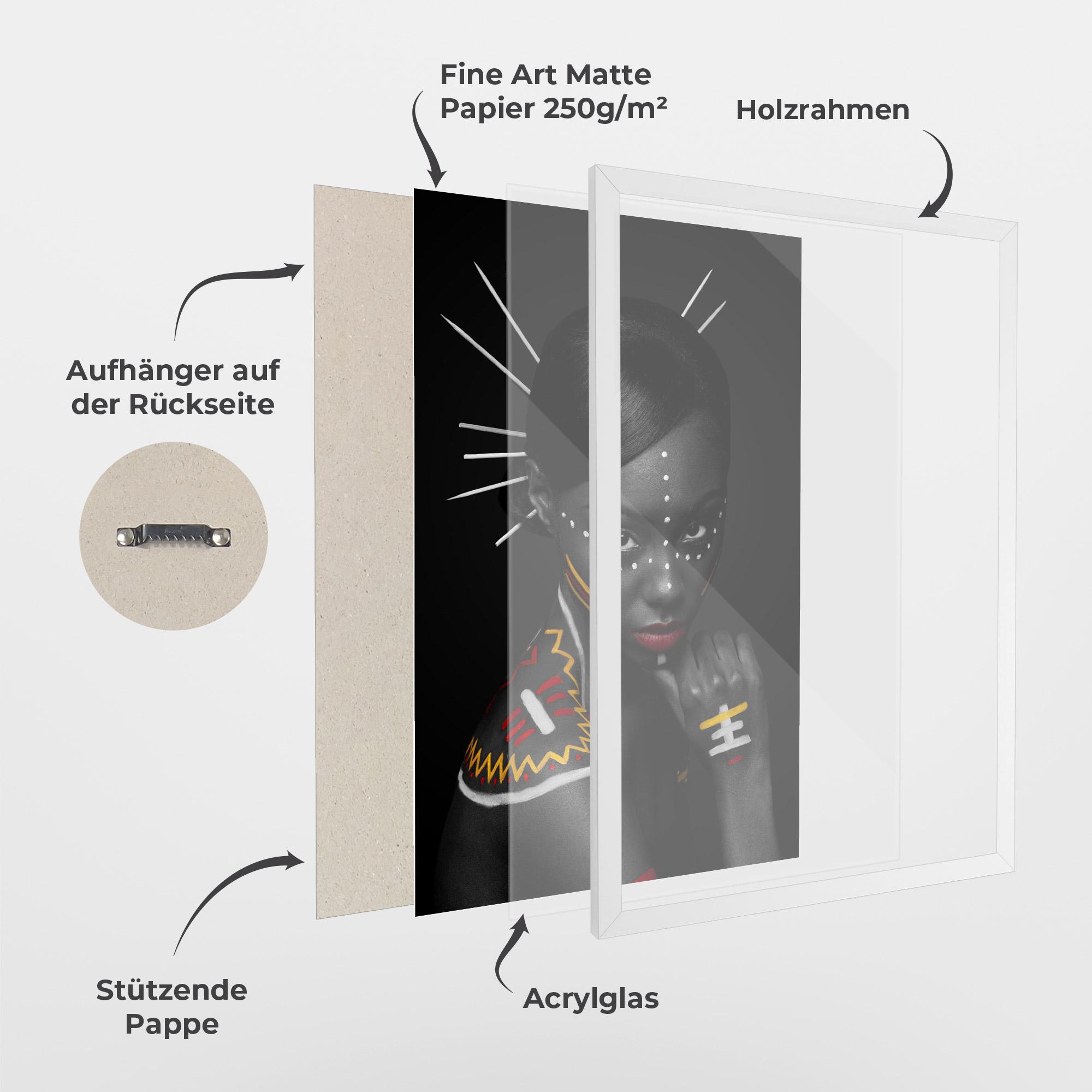 Gerahmte Poster Tribal Beauty mockup 1