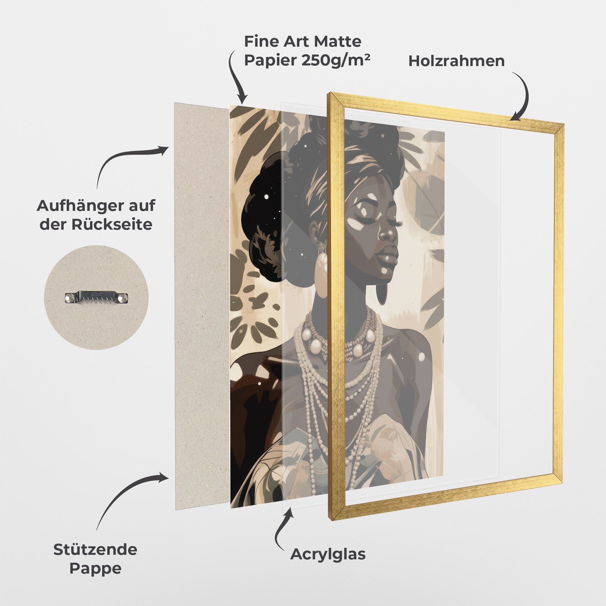 African Woman On Cream mockup 1