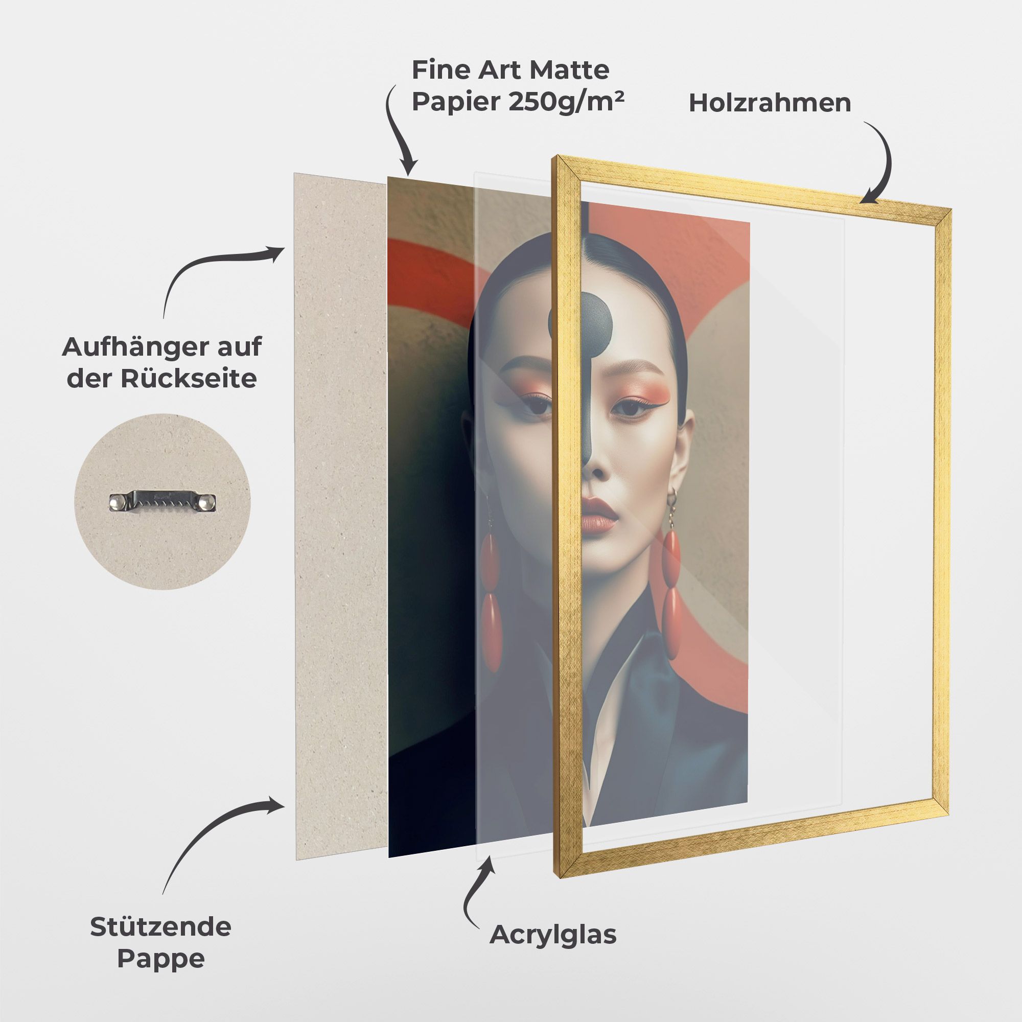 Black Circle Asian Woman mockup 1