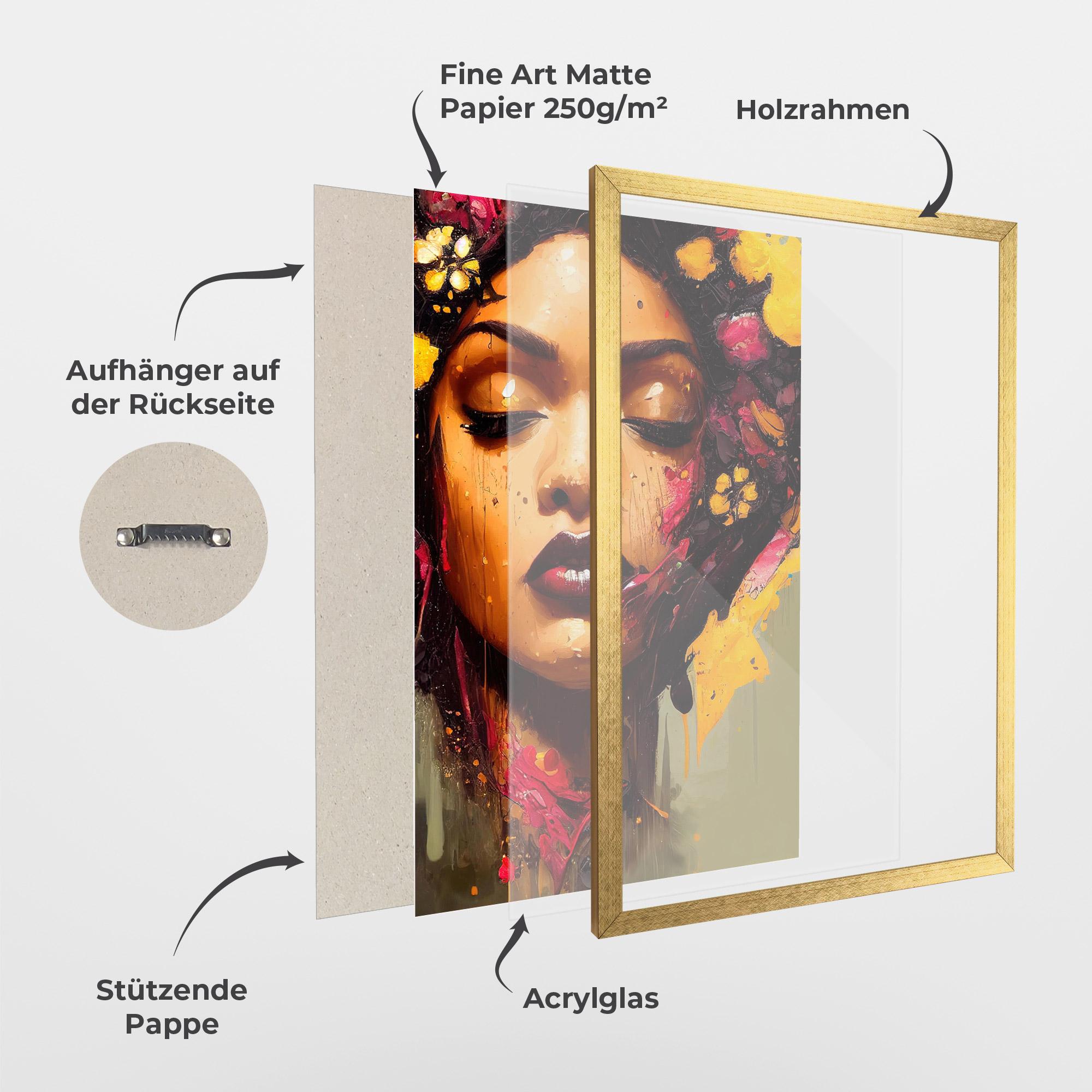 Gerahmte Poster Ebony Woman mockup 1