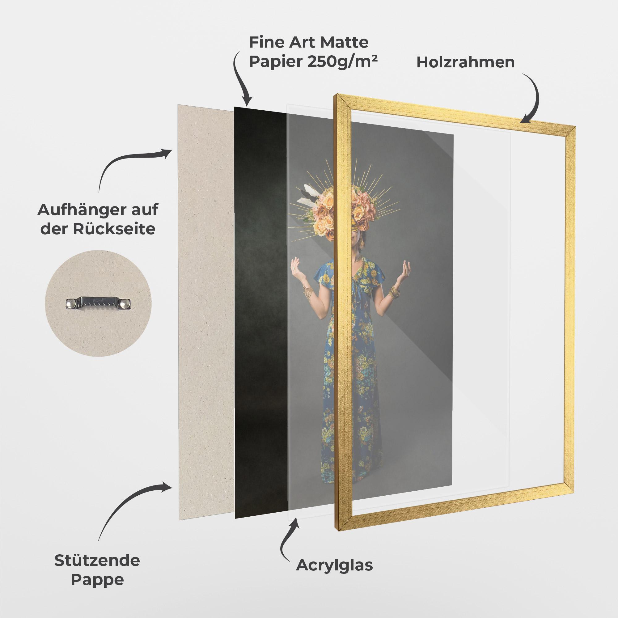 Gerahmte Poster Sugar Skull Makeup mockup 1