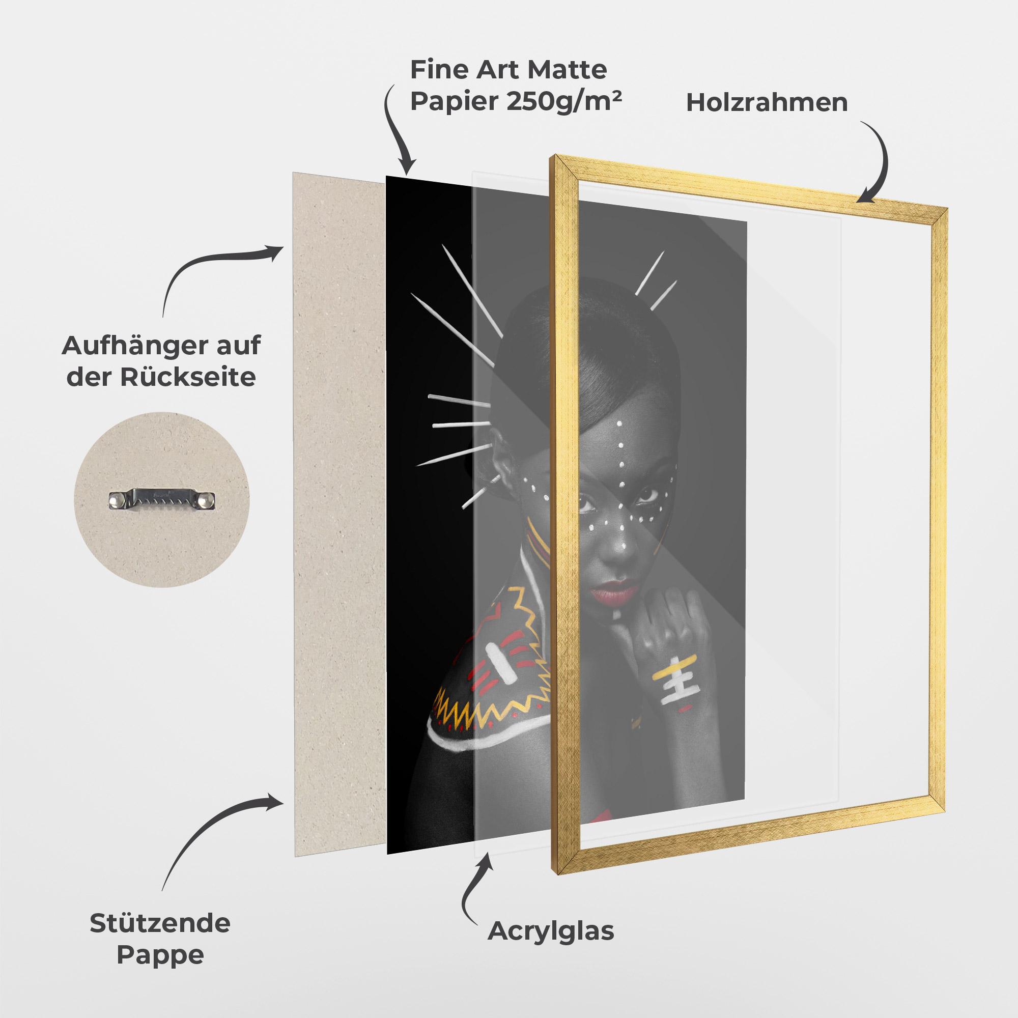 Gerahmte Poster Tribal Beauty mockup 1