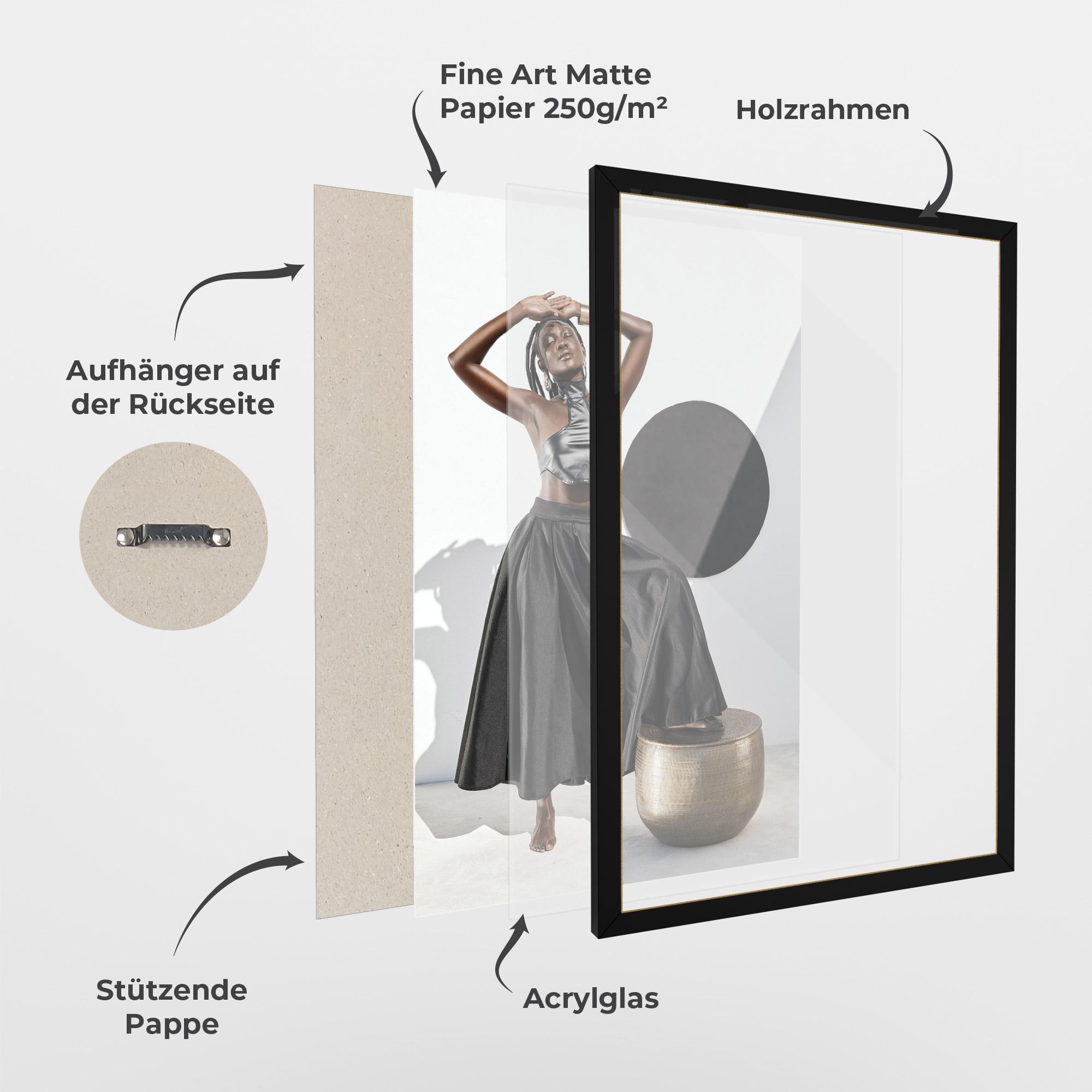 Gerahmte Poster Confidence Queen mockup 1