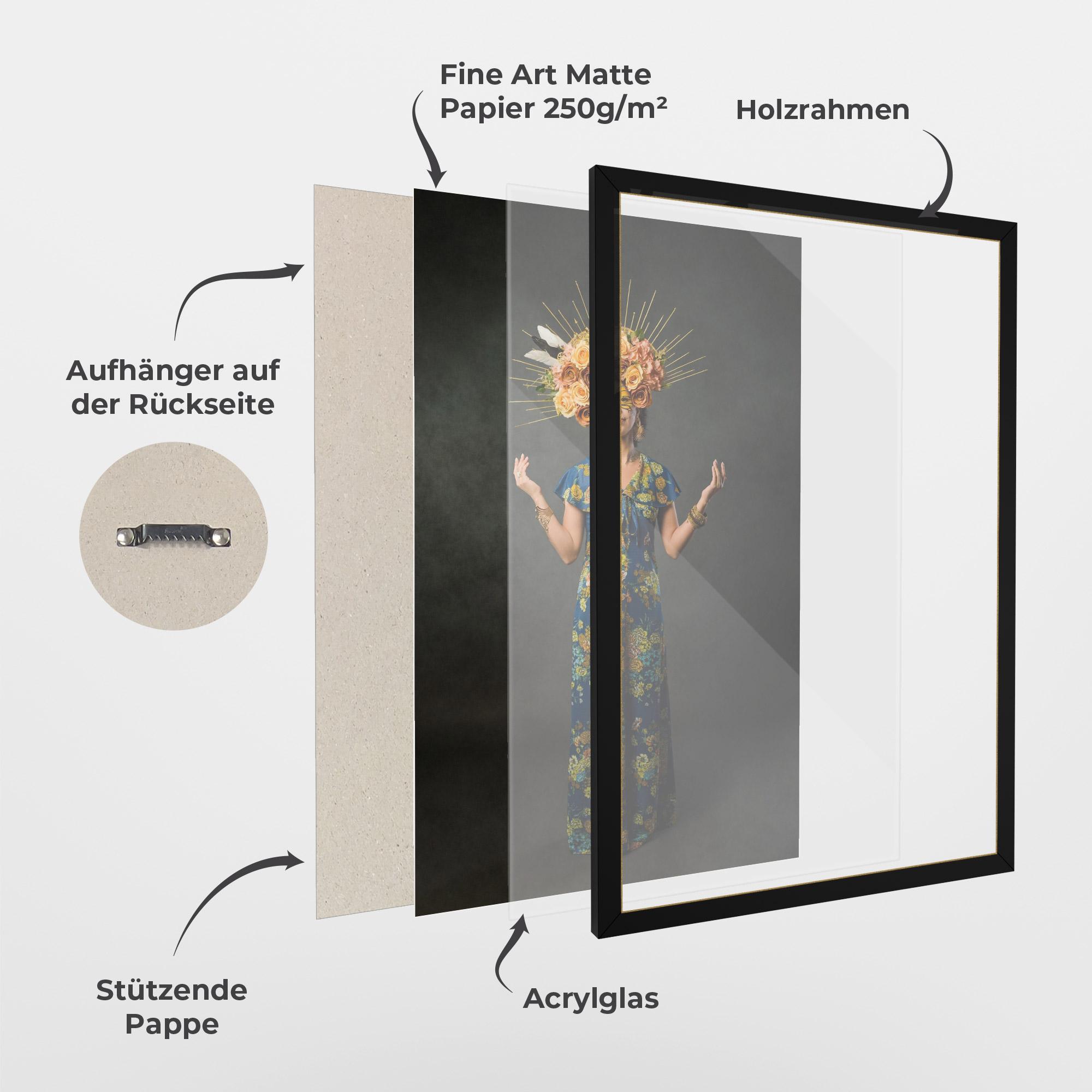 Gerahmte Poster Sugar Skull Makeup mockup 1