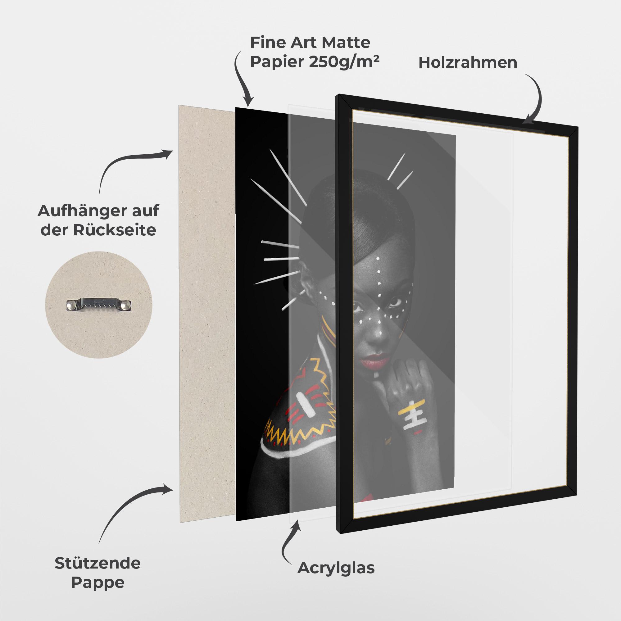 Gerahmte Poster Tribal Beauty mockup 1