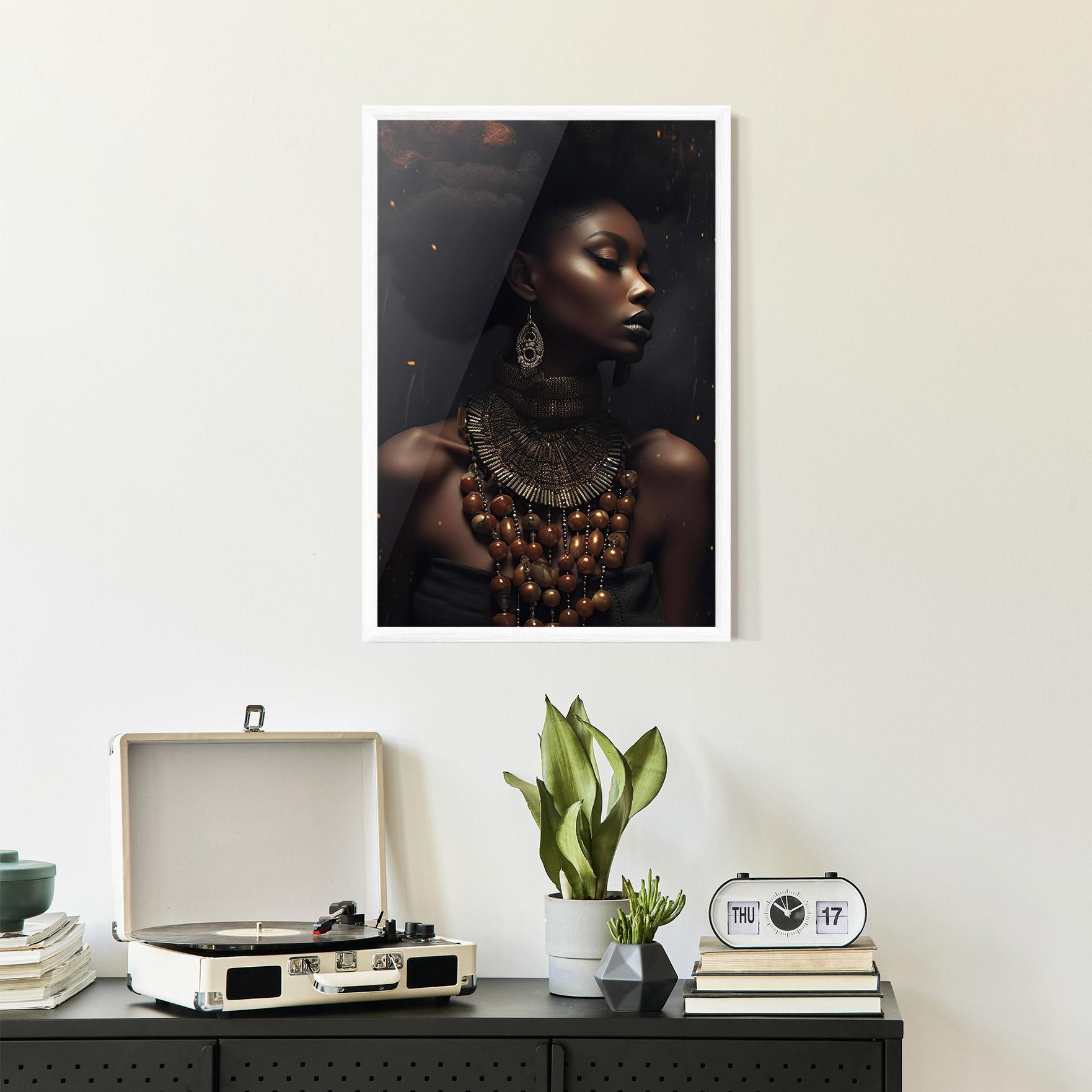 Gerahmte Poster African Orange Necklace mockup 2