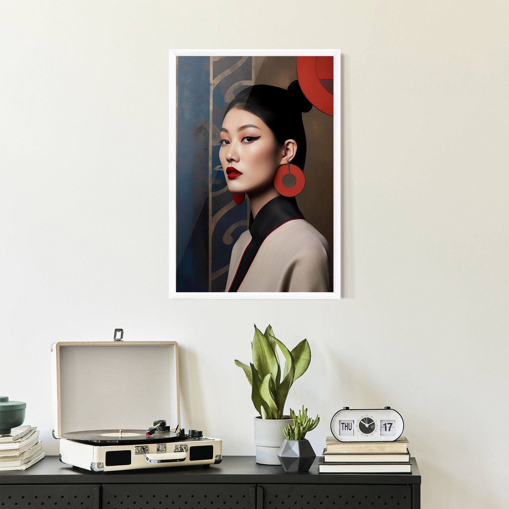 Asian Big Earrings mockup 2
