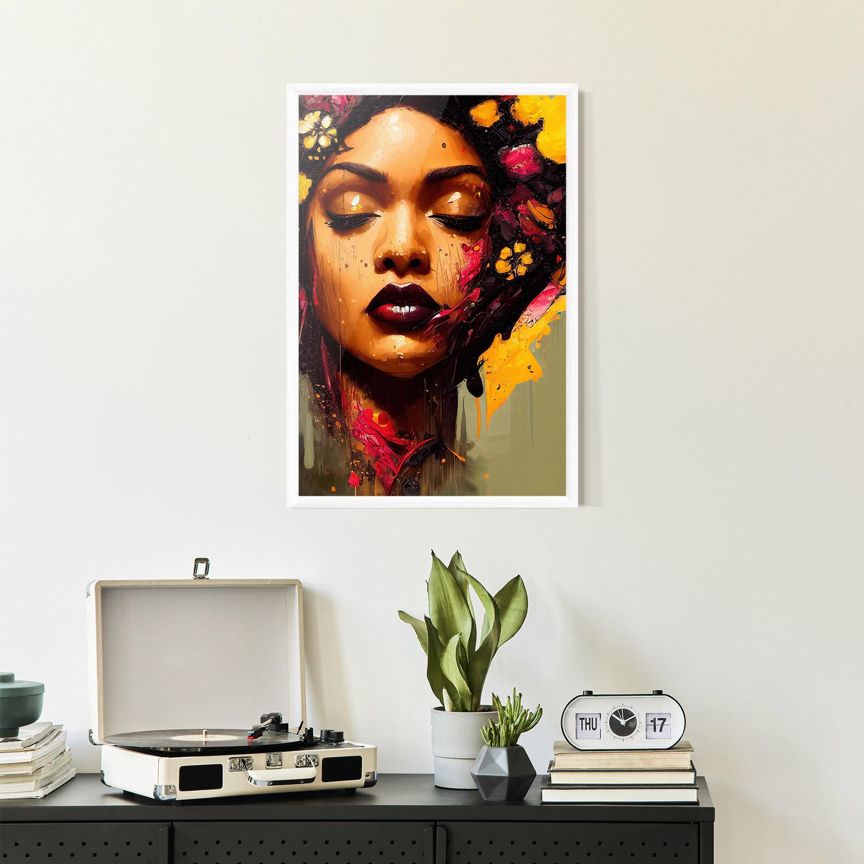 Gerahmte Poster Ebony Woman mockup 2