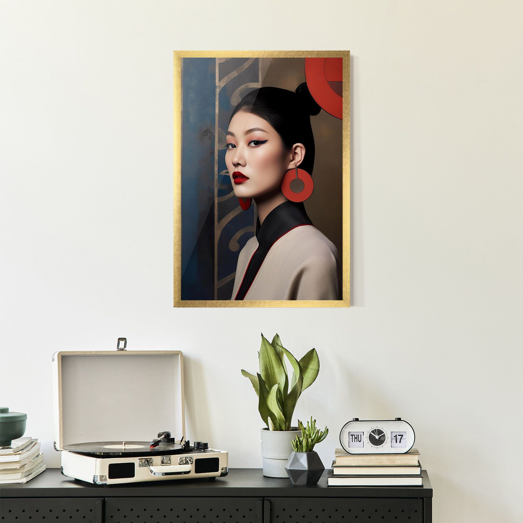 Asian Big Earrings mockup 2