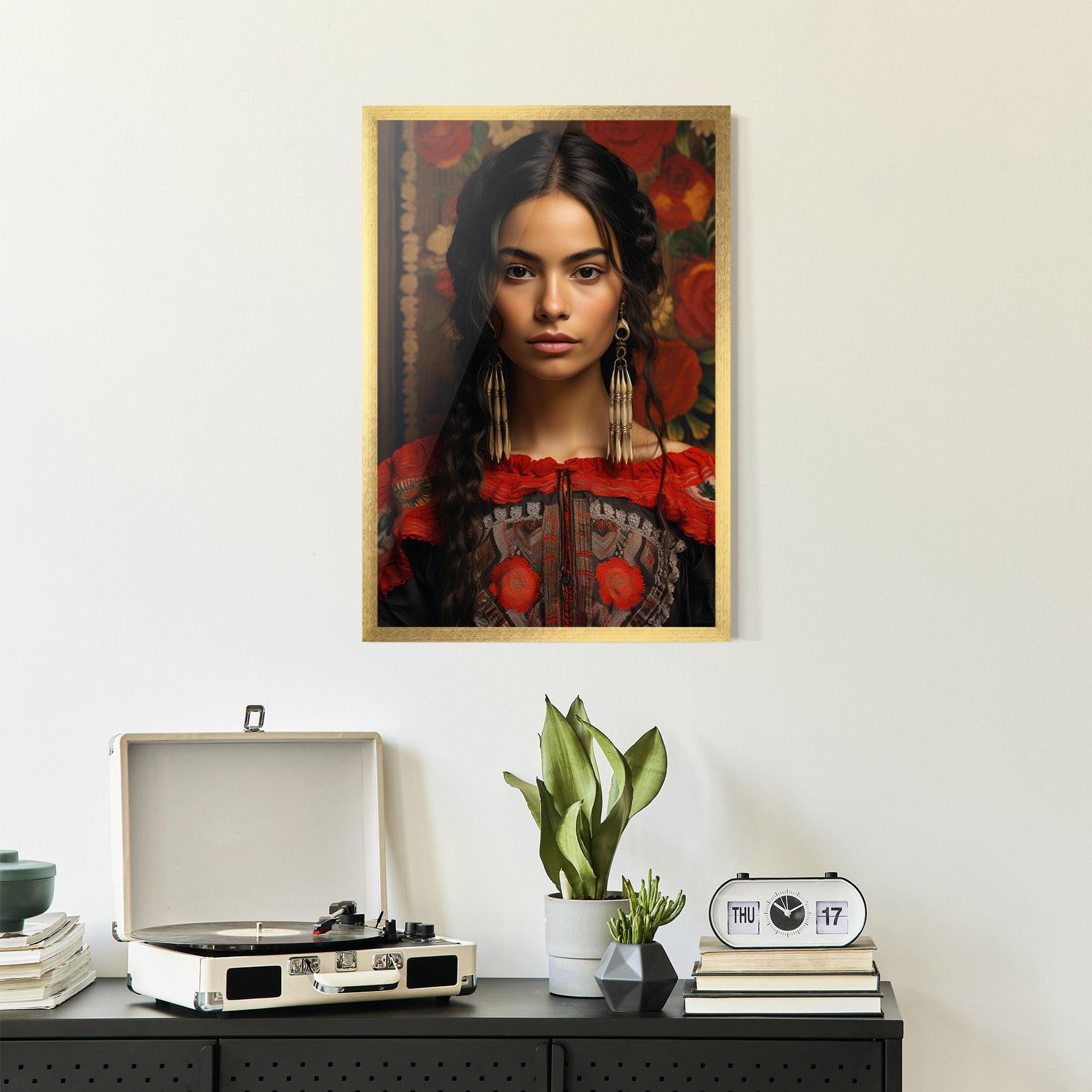 Gerahmte Poster Mexican Traditional Dress mockup 2