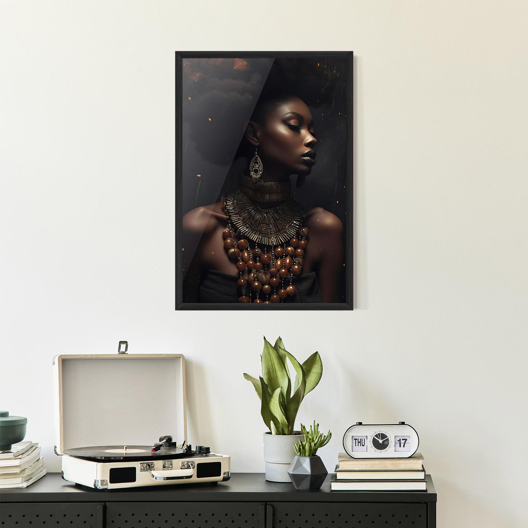 Gerahmte Poster African Orange Necklace mockup 2