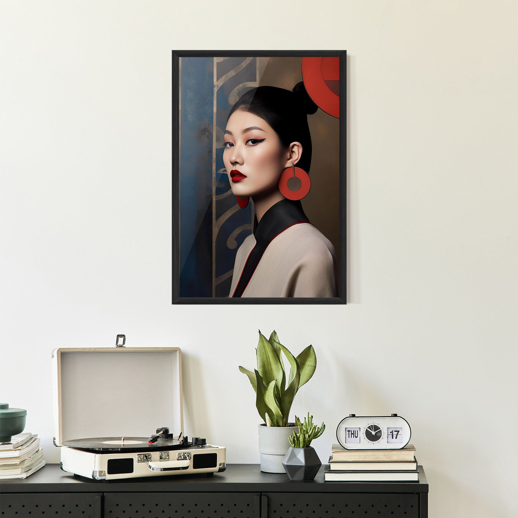 Asian Big Earrings mockup 2