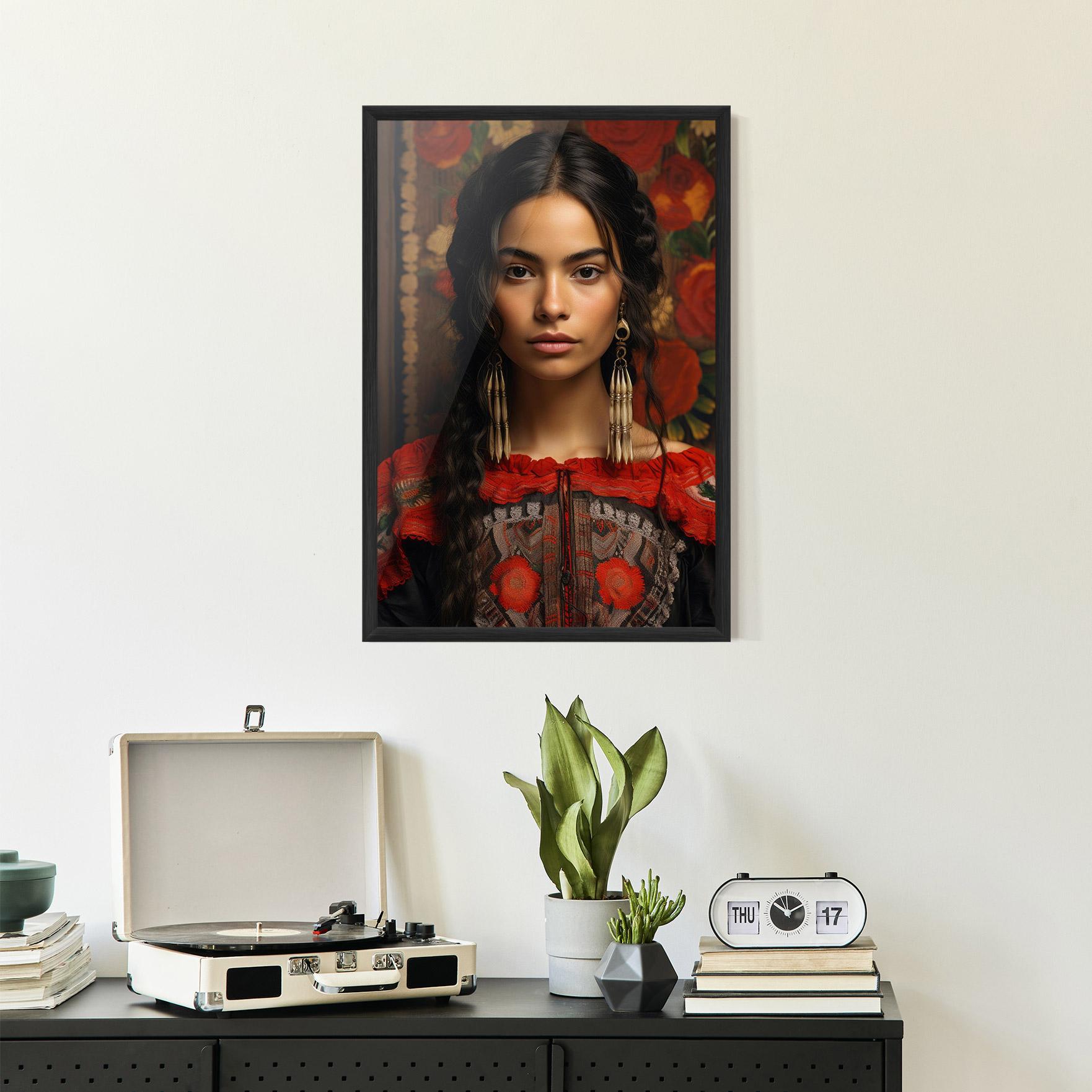 Gerahmte Poster Mexican Traditional Dress mockup 2