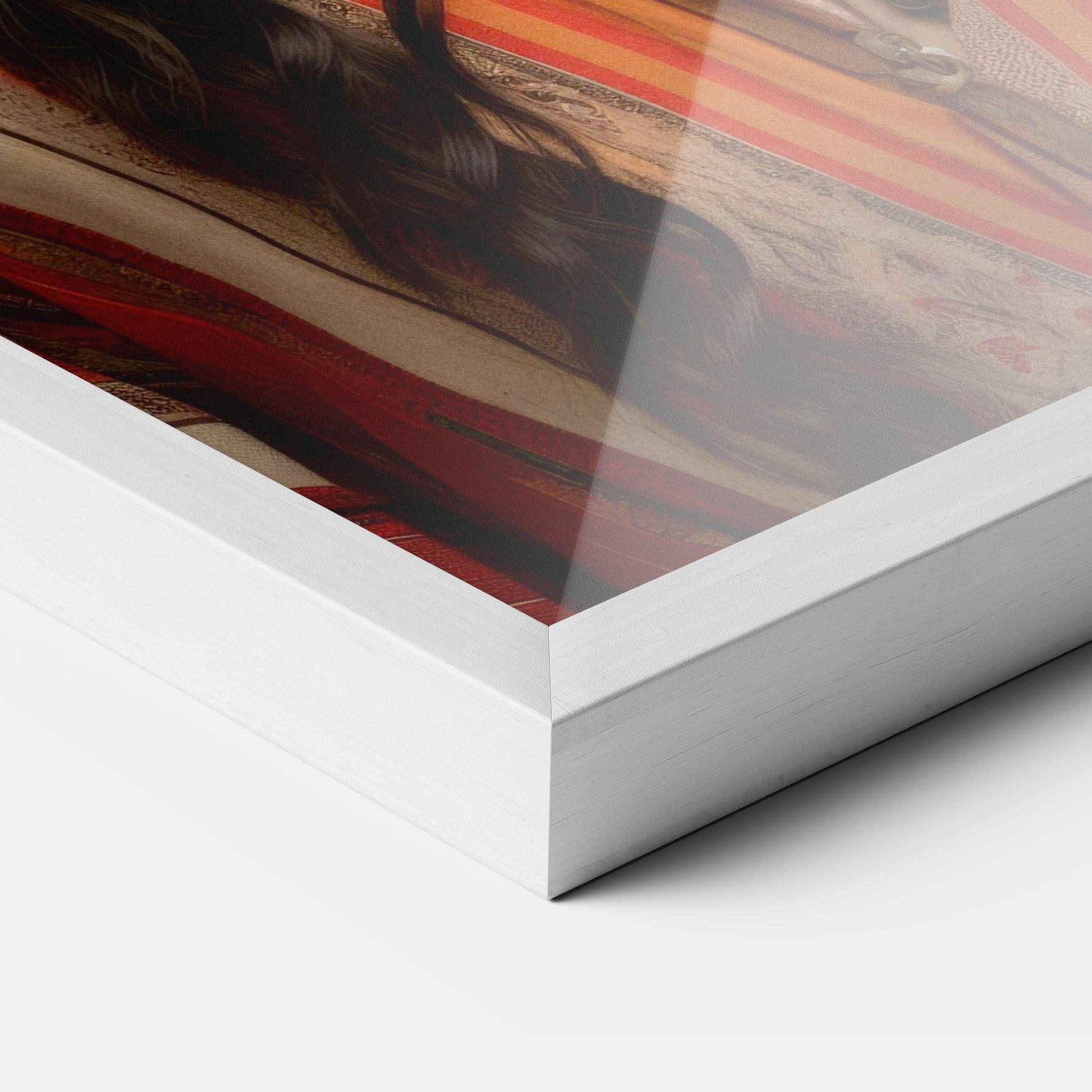 Gerahmte Poster Colorful Earrings And Hat mockup 3