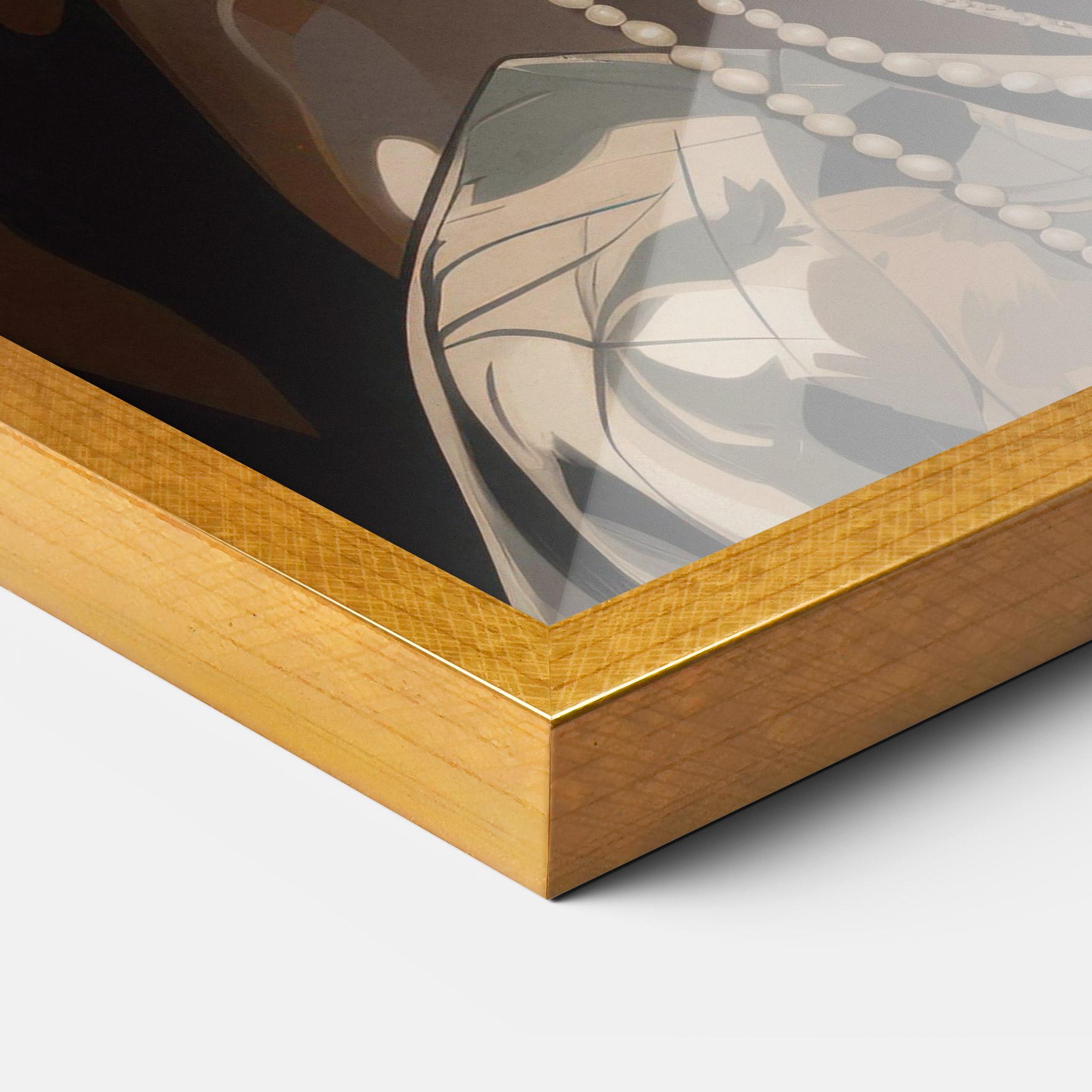 Gerahmte Poster African Woman On Cream mockup 3