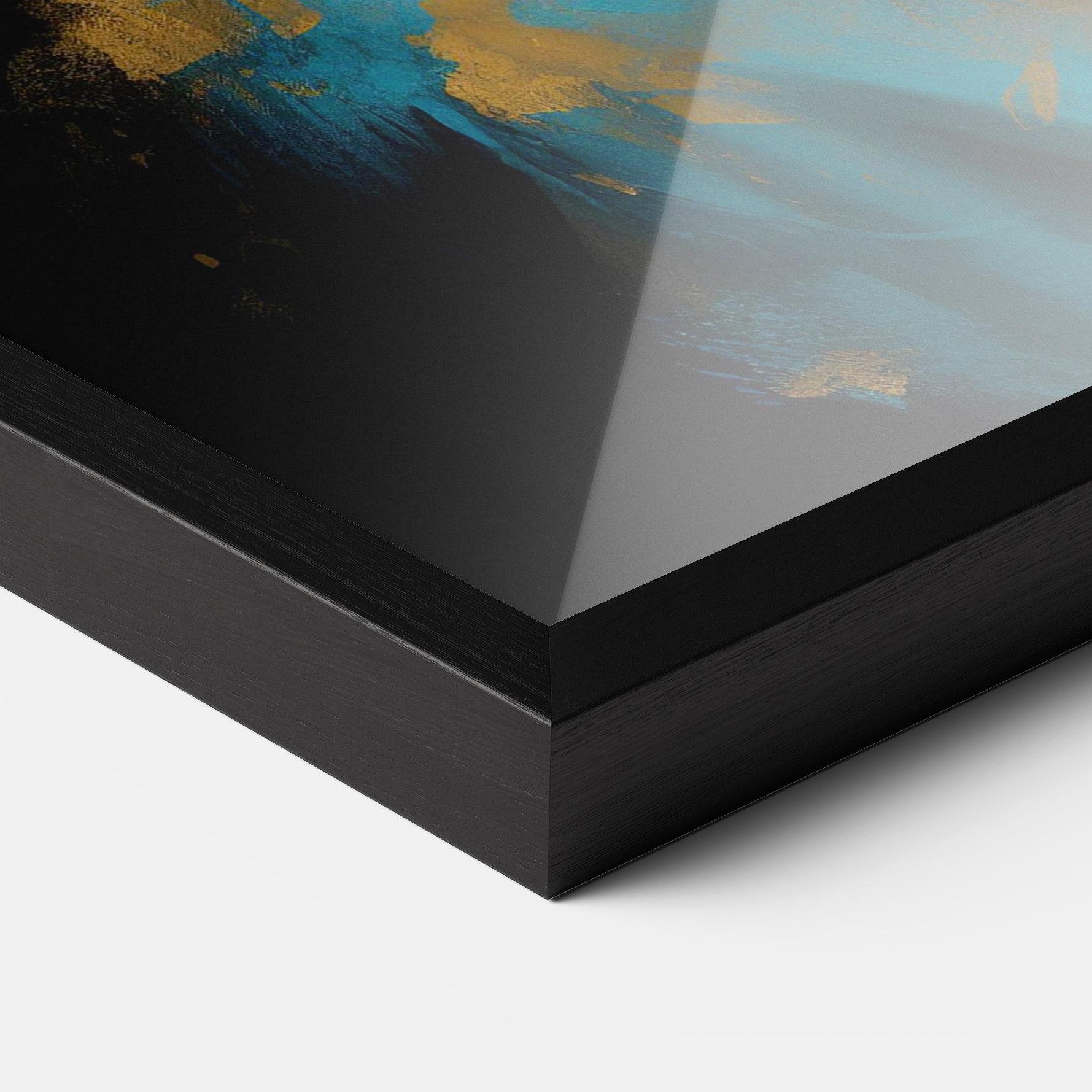 Gerahmte Poster Blue Turban mockup 3