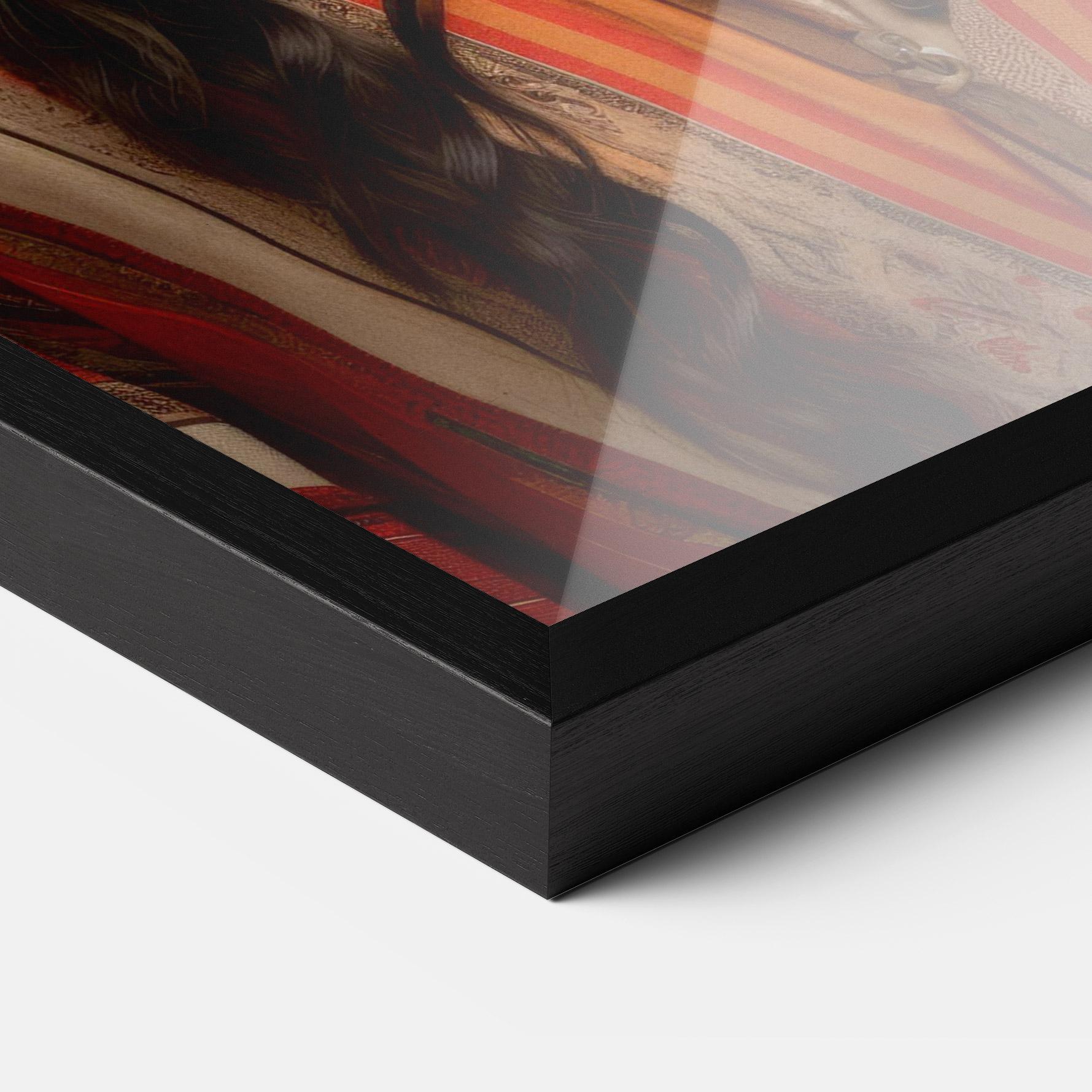 Gerahmte Poster Colorful Earrings And Hat mockup 3