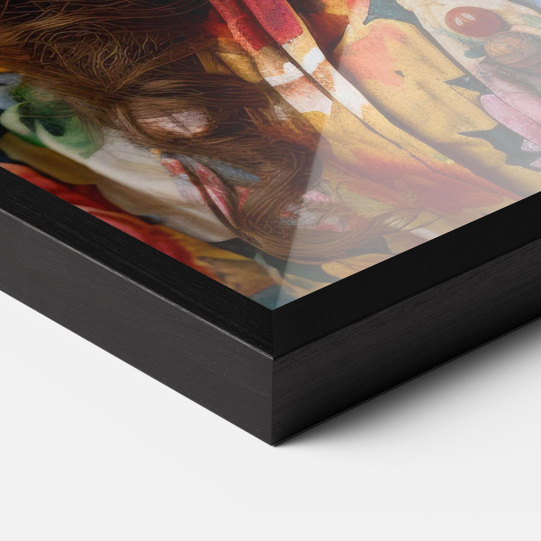 Gerahmte Poster Floral Dress Long Hair mockup 3