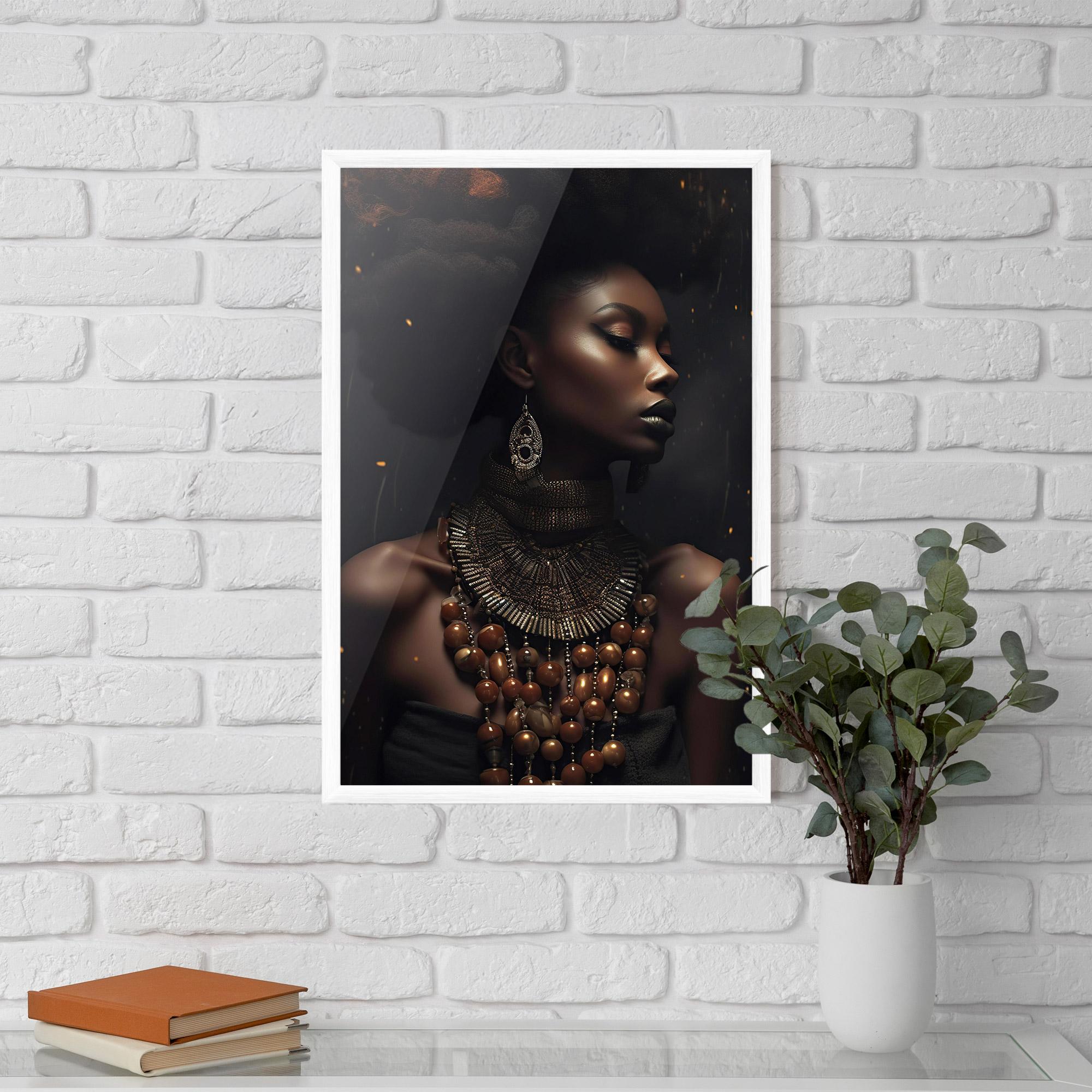 Gerahmte Poster African Orange Necklace mockup 5