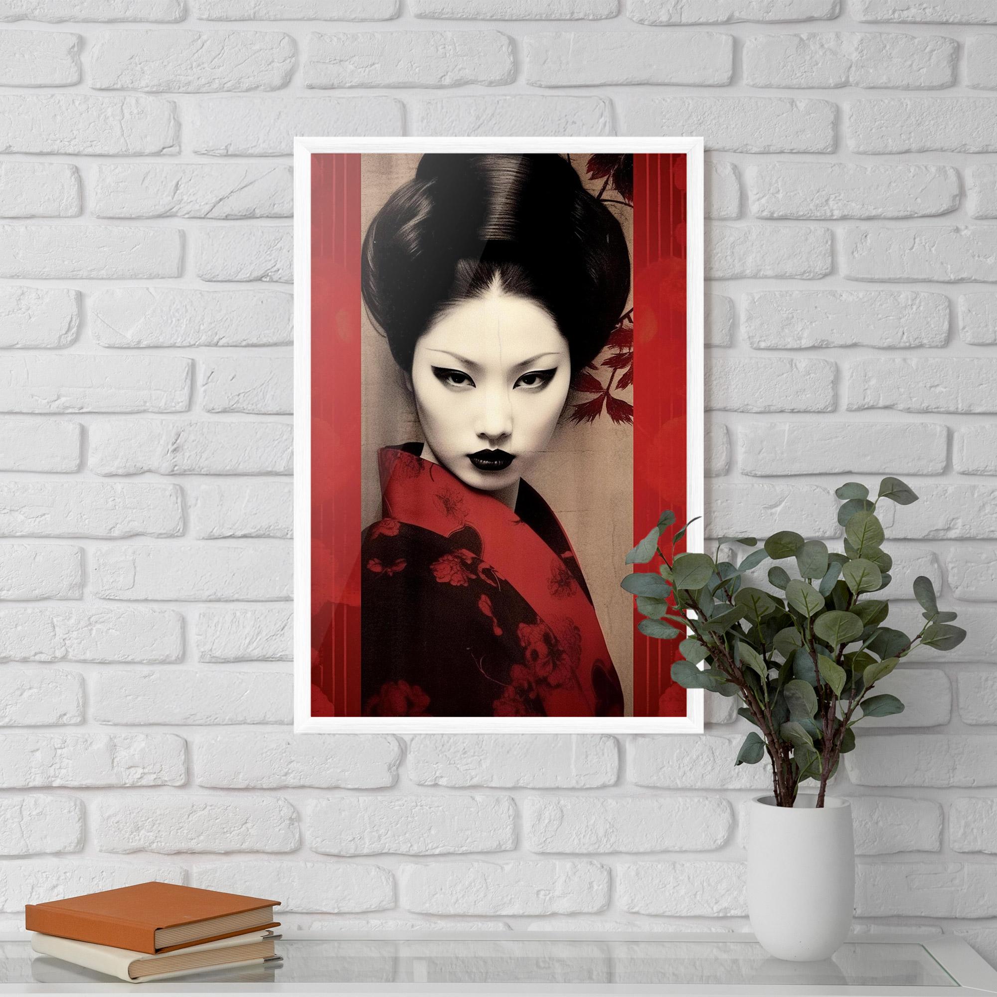 Gerahmte Poster Black Asiatic Makeup mockup 5