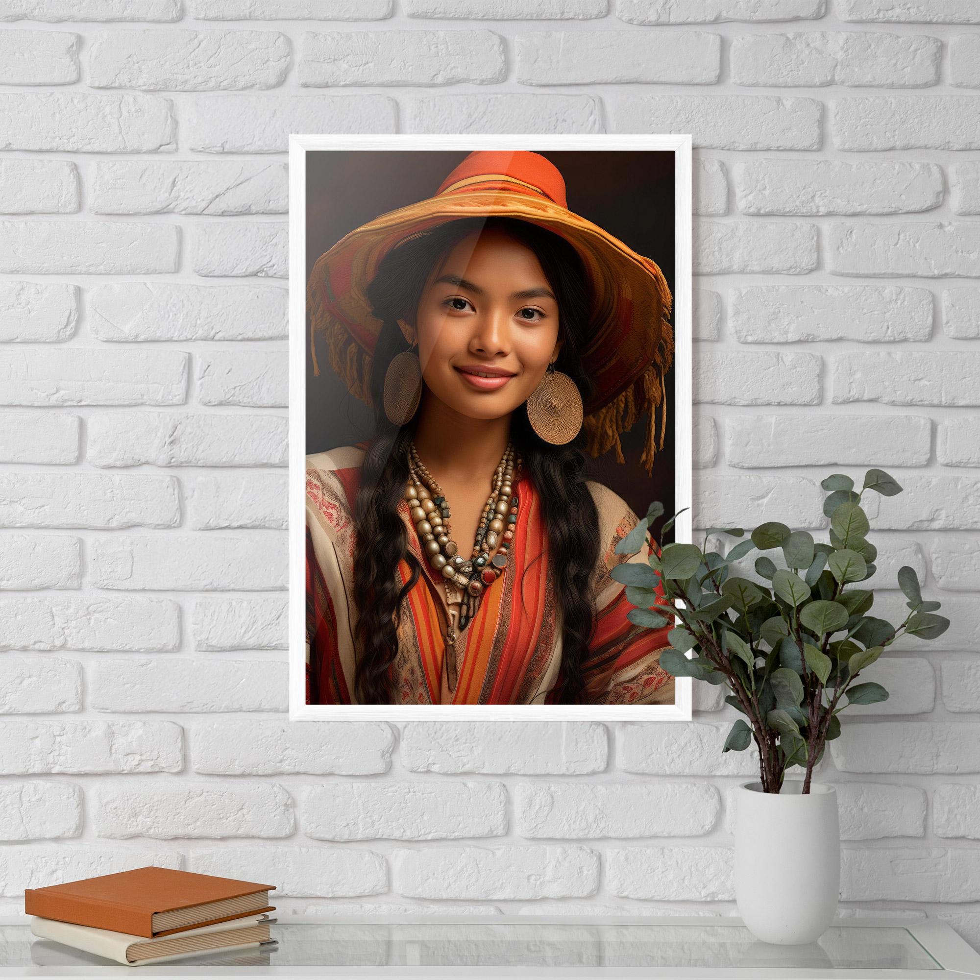 Gerahmte Poster Colorful Earrings And Hat mockup 5