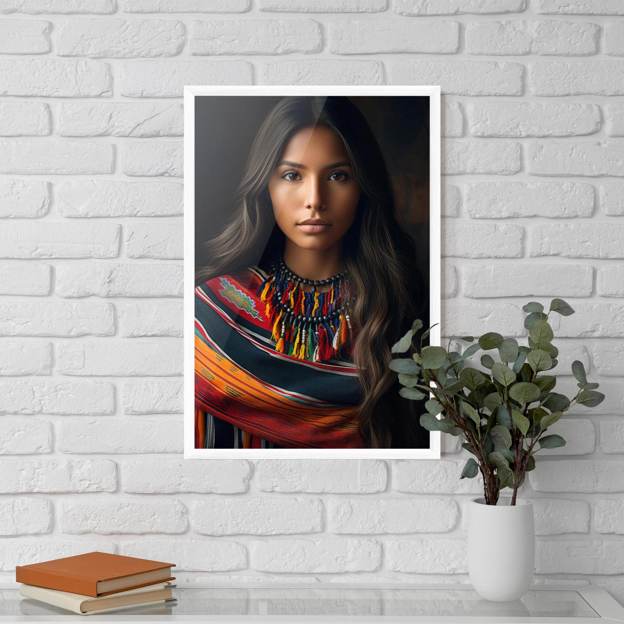 Gerahmte Poster Colorful Scarf mockup 5