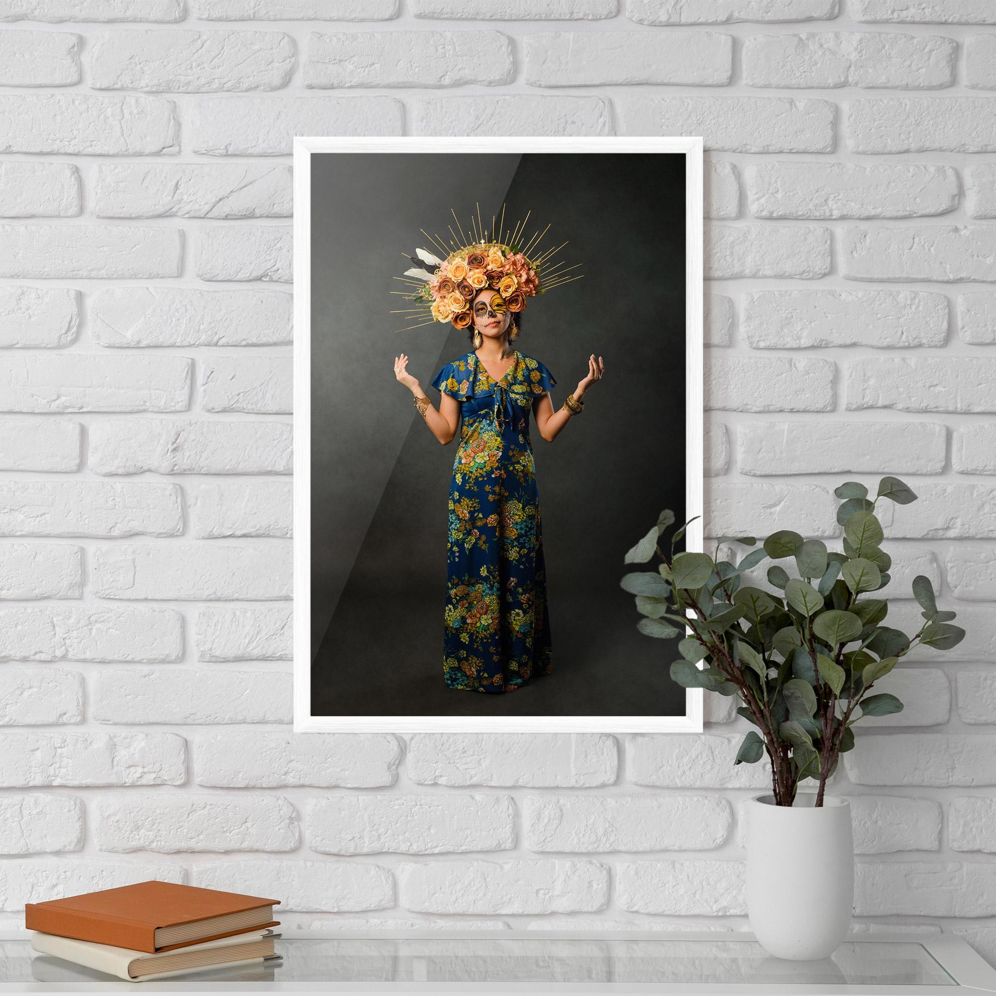 Gerahmte Poster Sugar Skull Makeup mockup 5