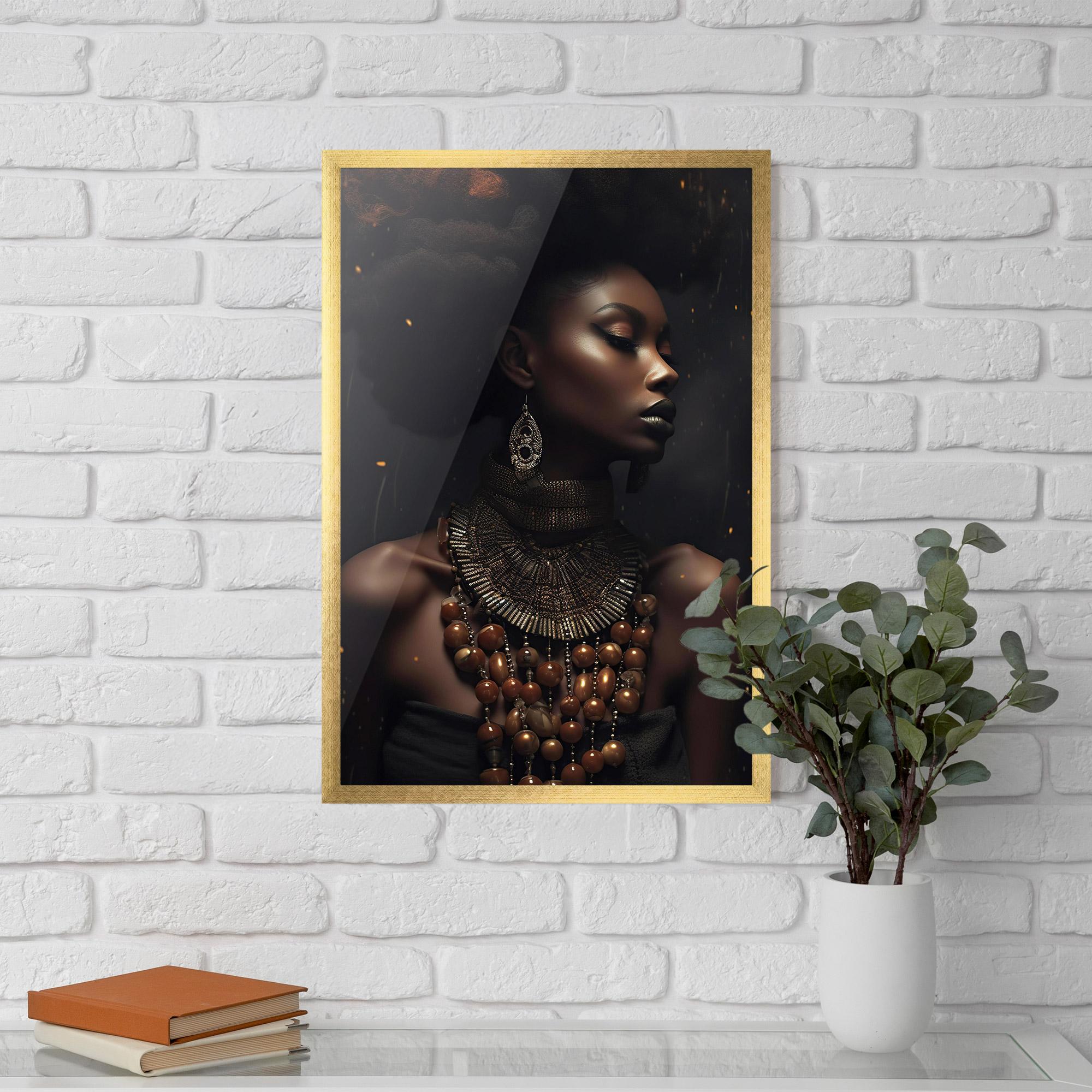 Gerahmte Poster African Orange Necklace mockup 5