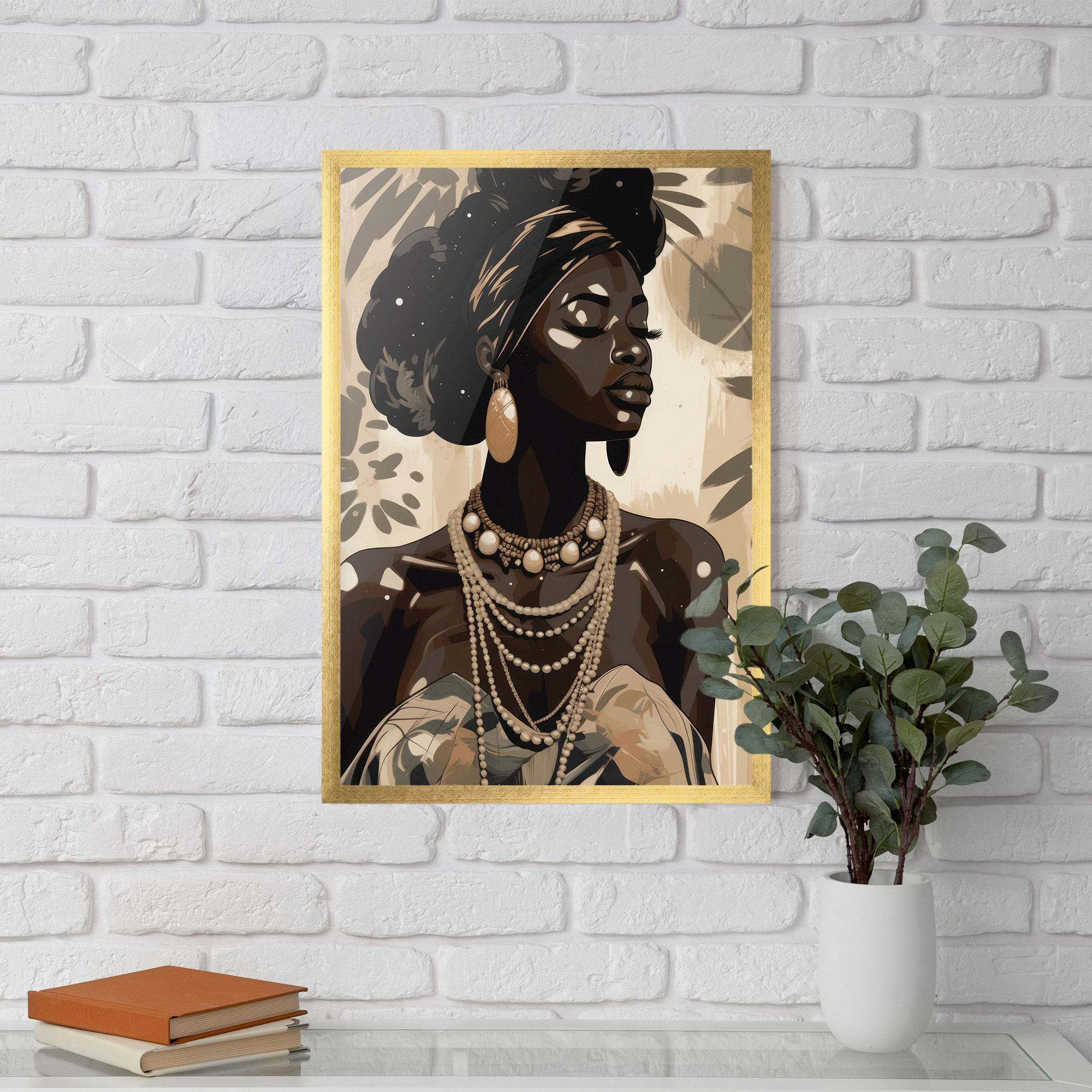 African Woman On Cream mockup 5