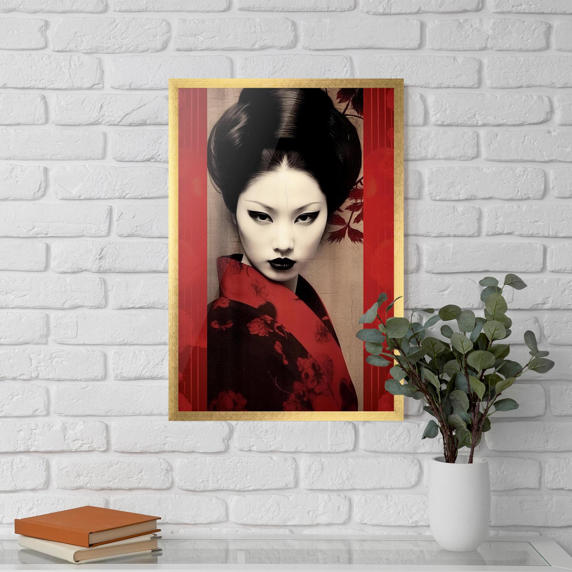 Gerahmte Poster Black Asiatic Makeup mockup 5