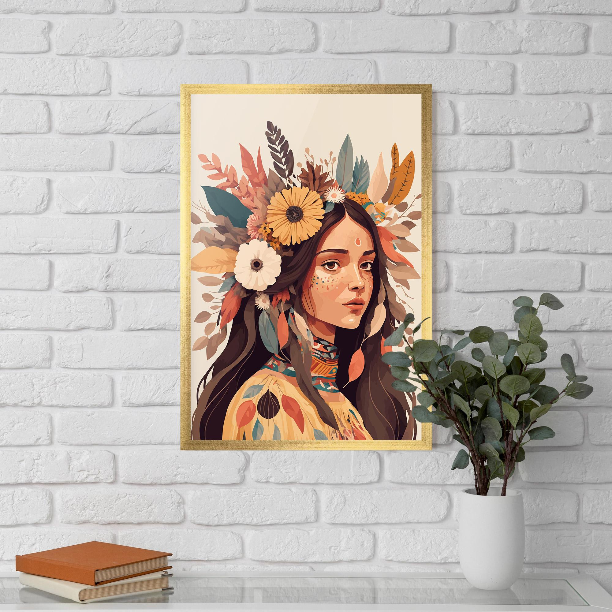 Gerahmte Poster Boho Girl mockup 5