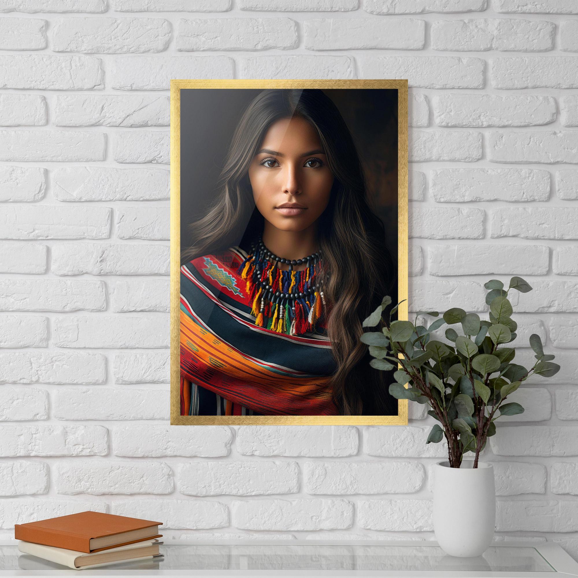 Gerahmte Poster Colorful Scarf mockup 5