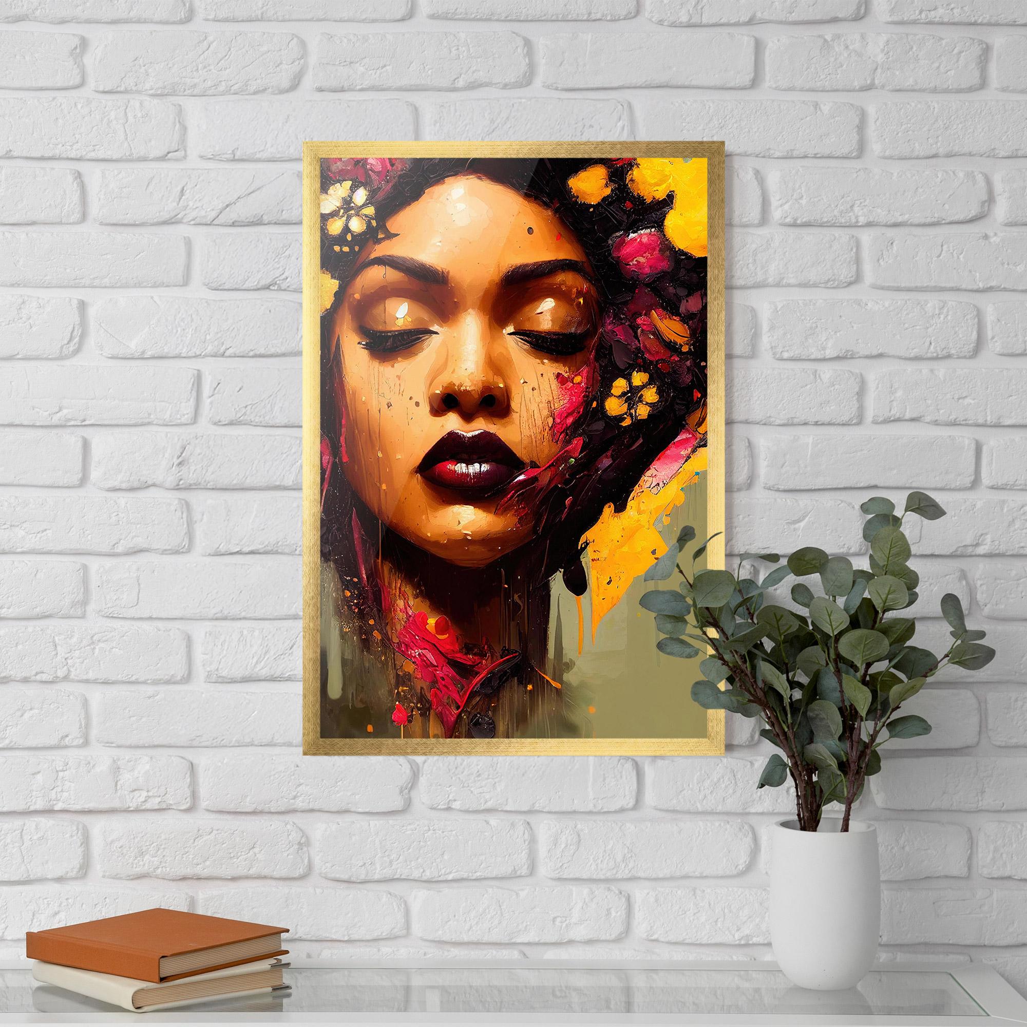 Gerahmte Poster Ebony Woman mockup 5