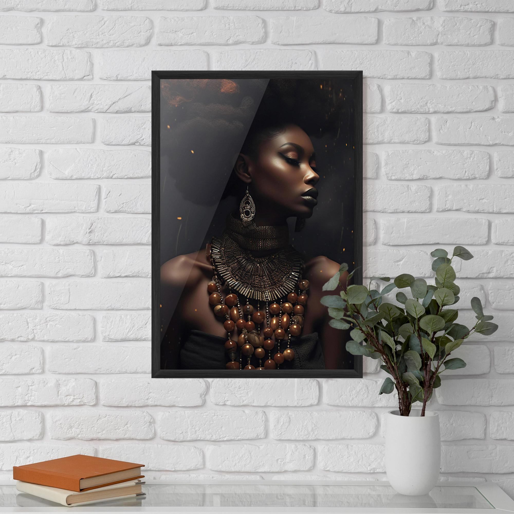 Gerahmte Poster African Orange Necklace mockup 5