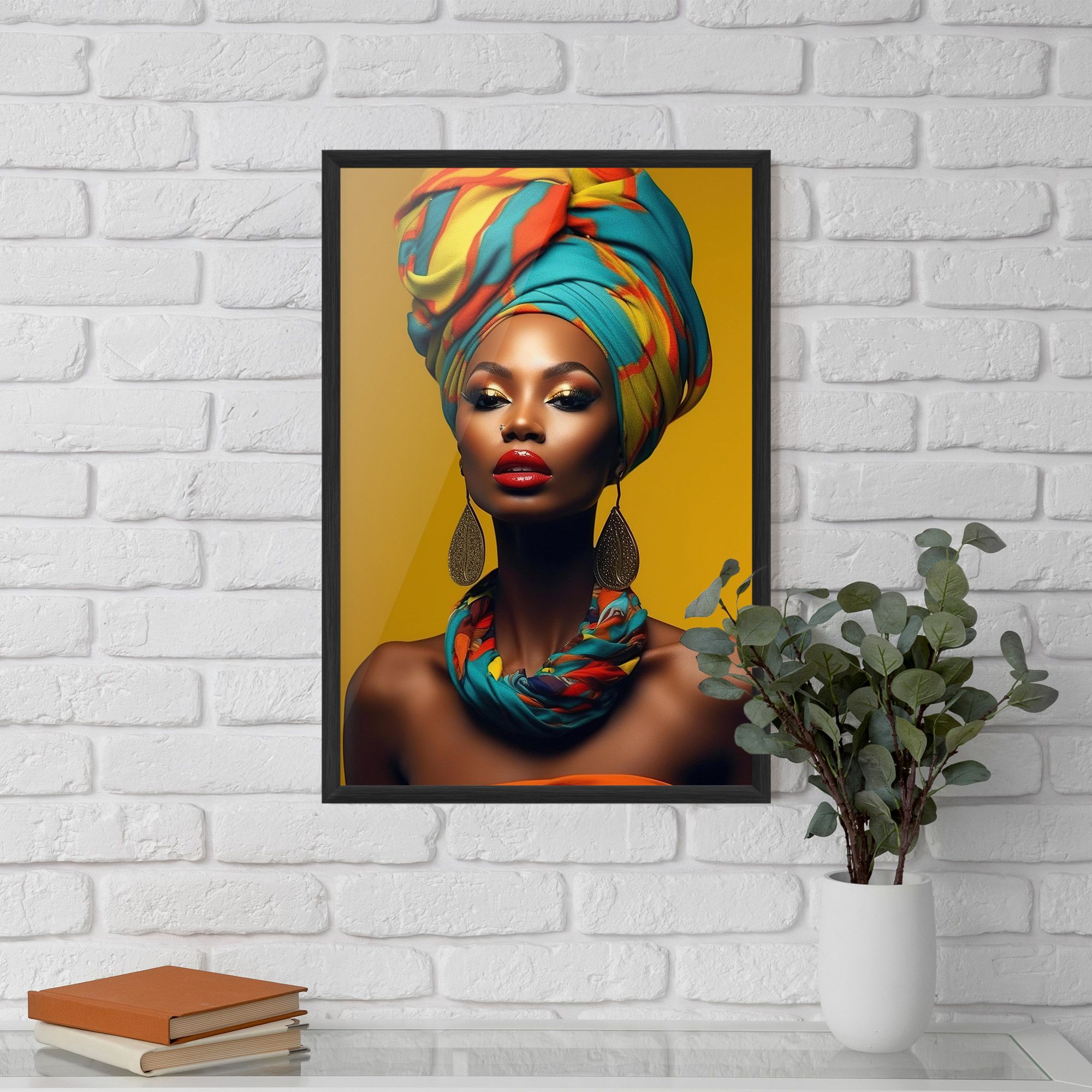 African Yellow Portrait mockup 5