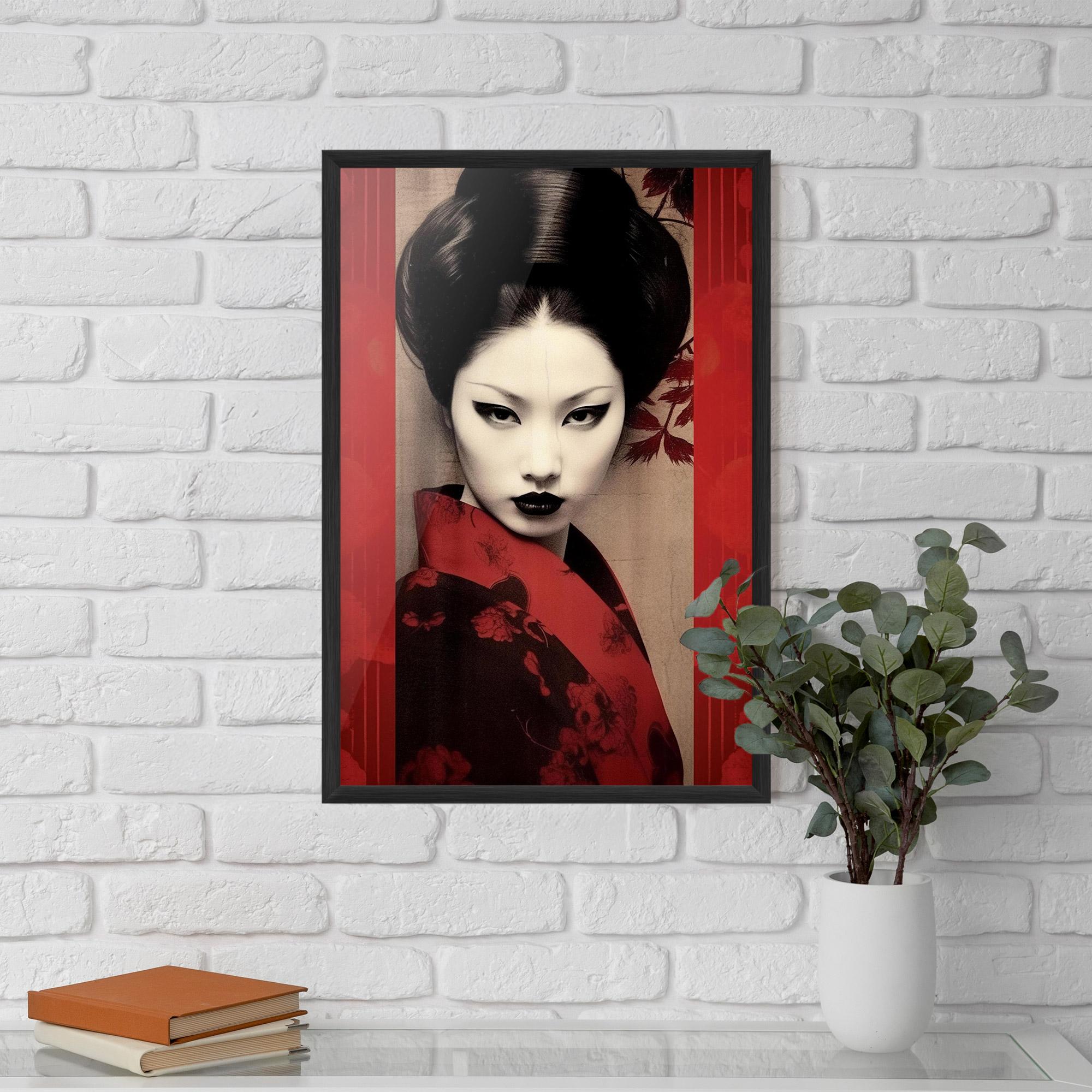 Gerahmte Poster Black Asiatic Makeup mockup 5