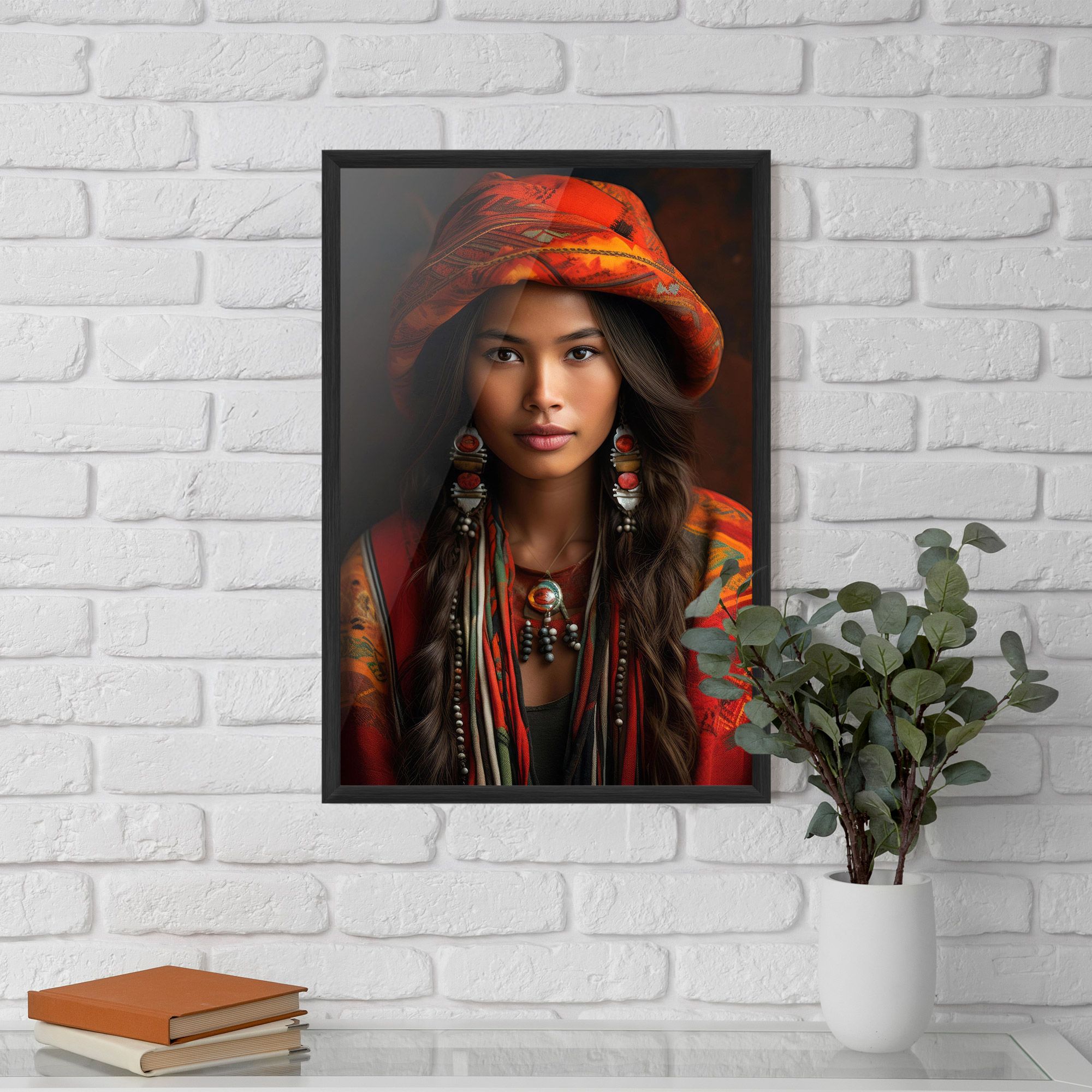 Colorful Hat And Earrings mockup 5