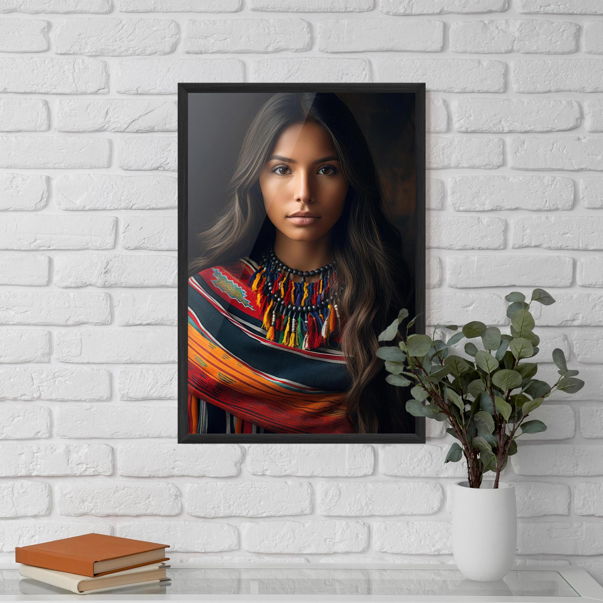 Gerahmte Poster Colorful Scarf mockup 5