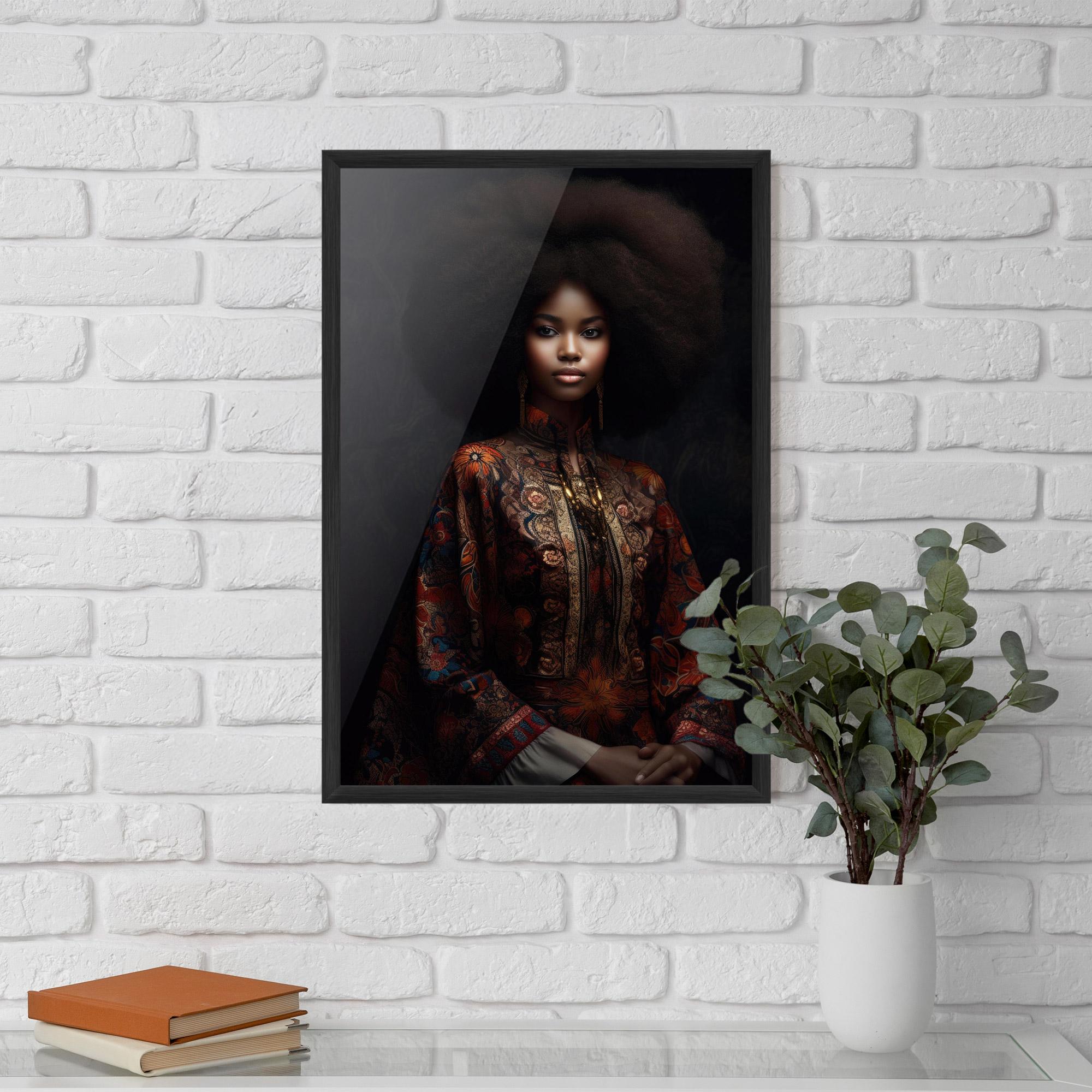 Gerahmte Poster Large Afro Head mockup 5