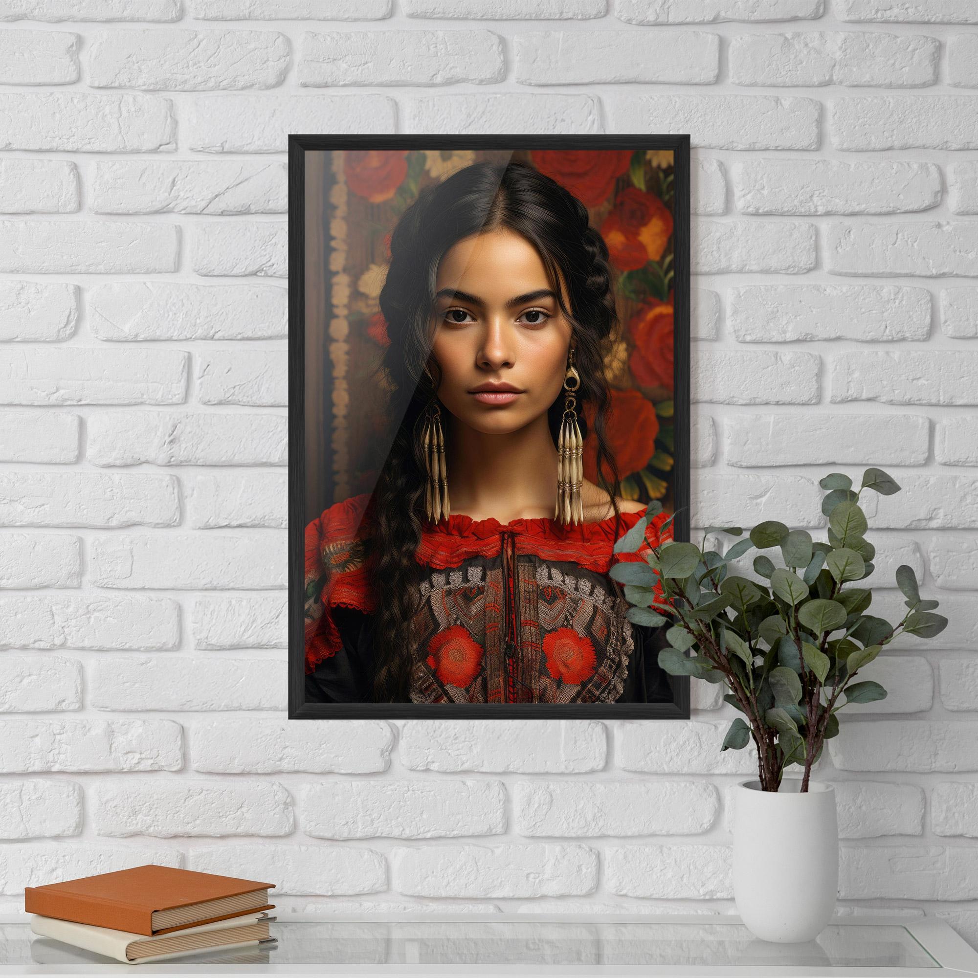 Gerahmte Poster Mexican Traditional Dress mockup 5