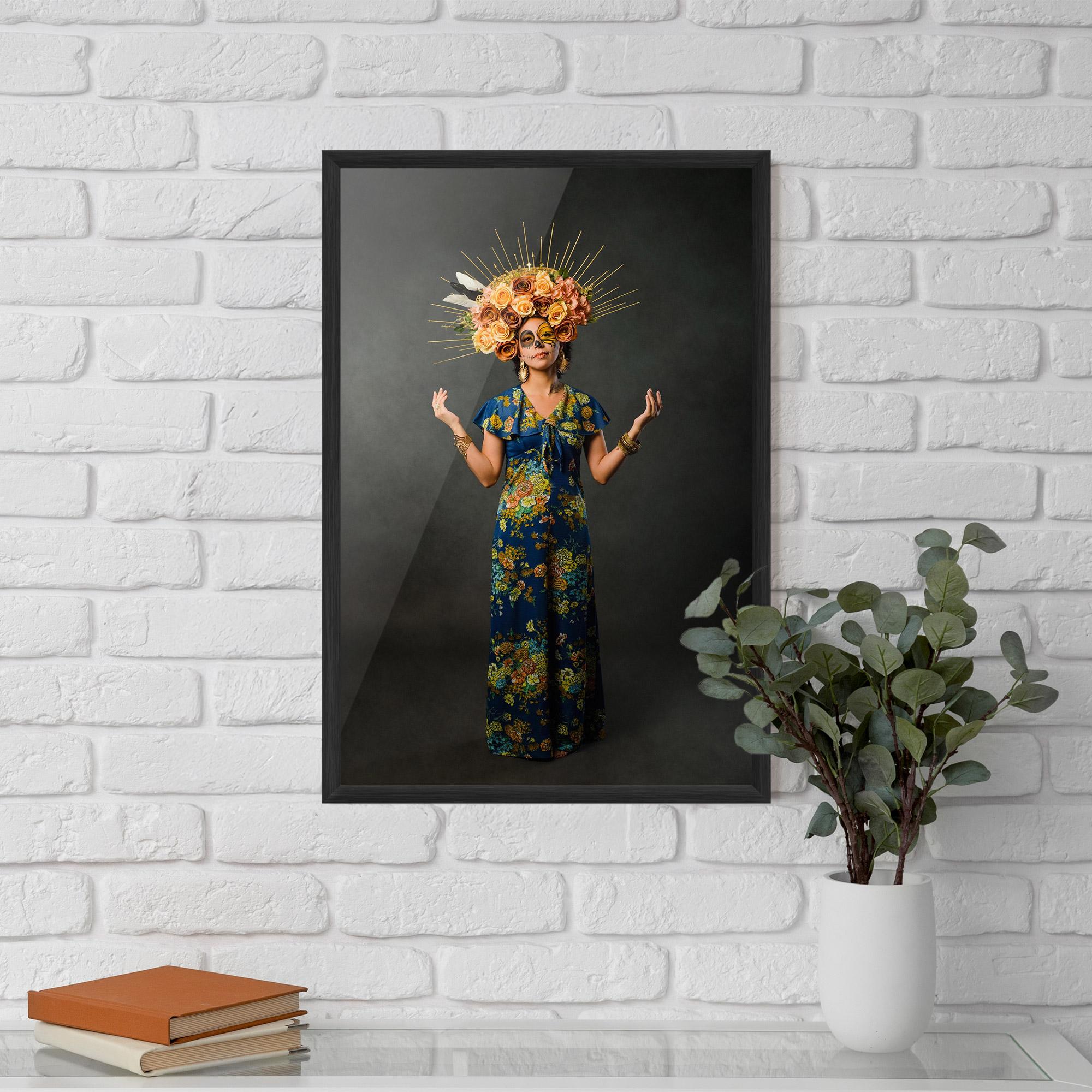 Gerahmte Poster Sugar Skull Makeup mockup 5