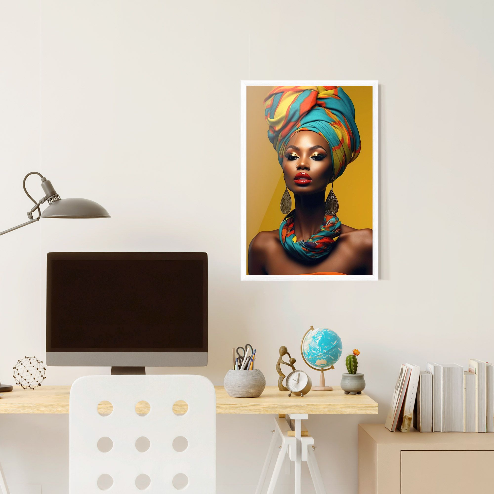 African Yellow Portrait mockup 6