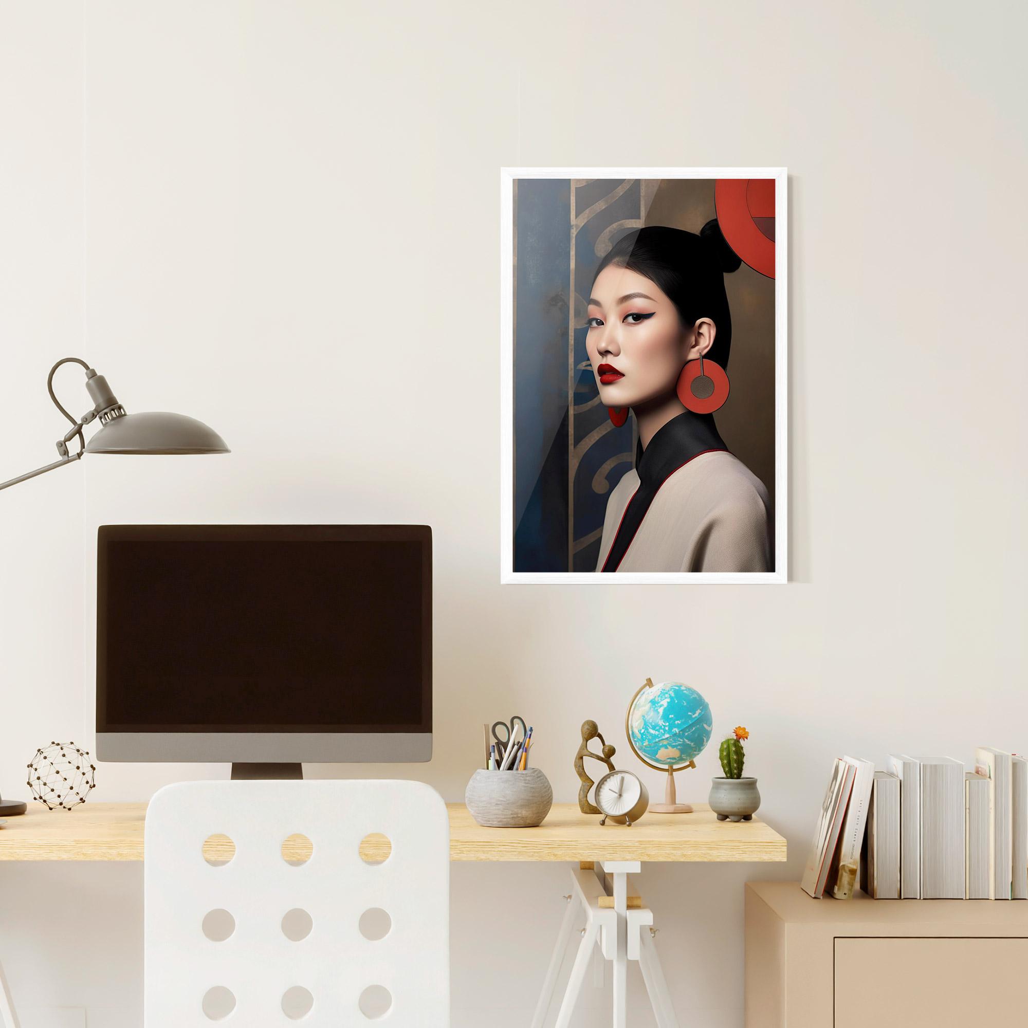 Gerahmte Poster Asian Big Earrings mockup 6