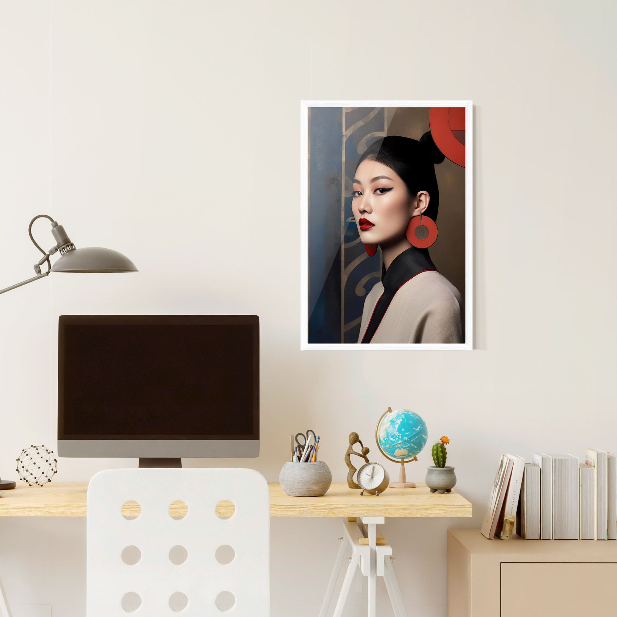 Asian Big Earrings mockup 6