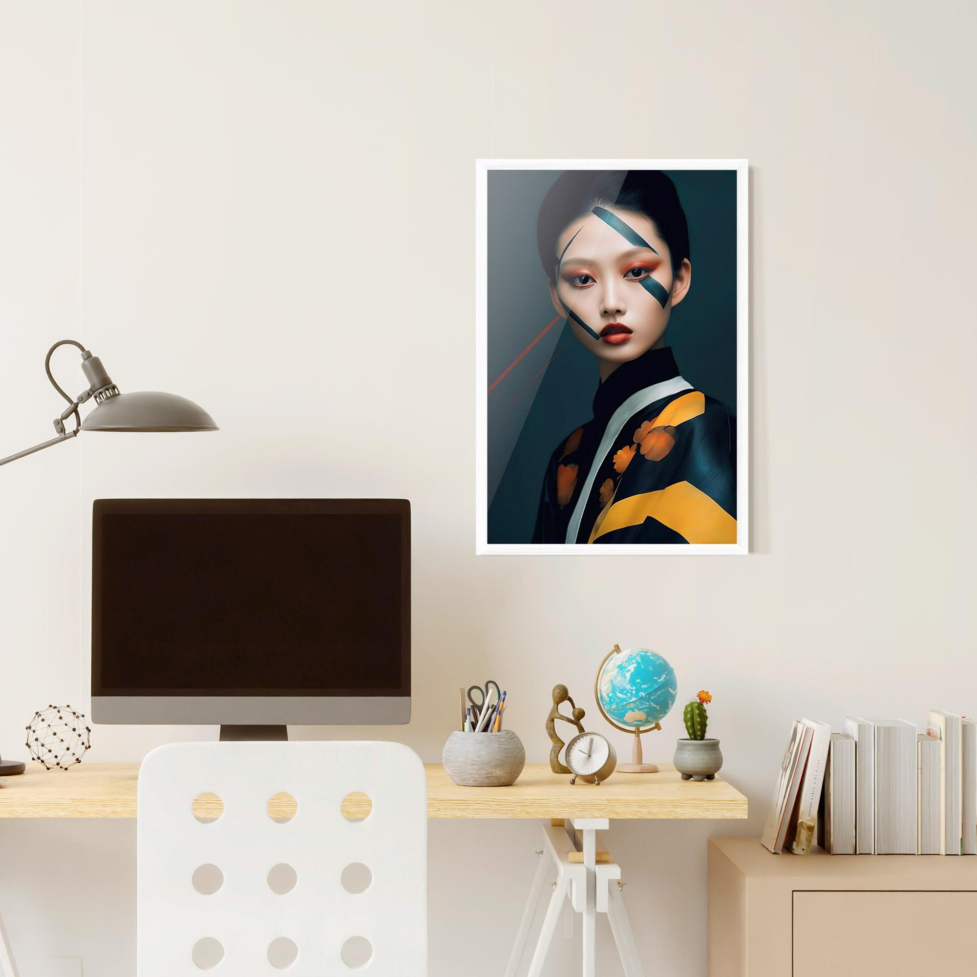 Gerahmte Poster Asian Painted Woman mockup 6